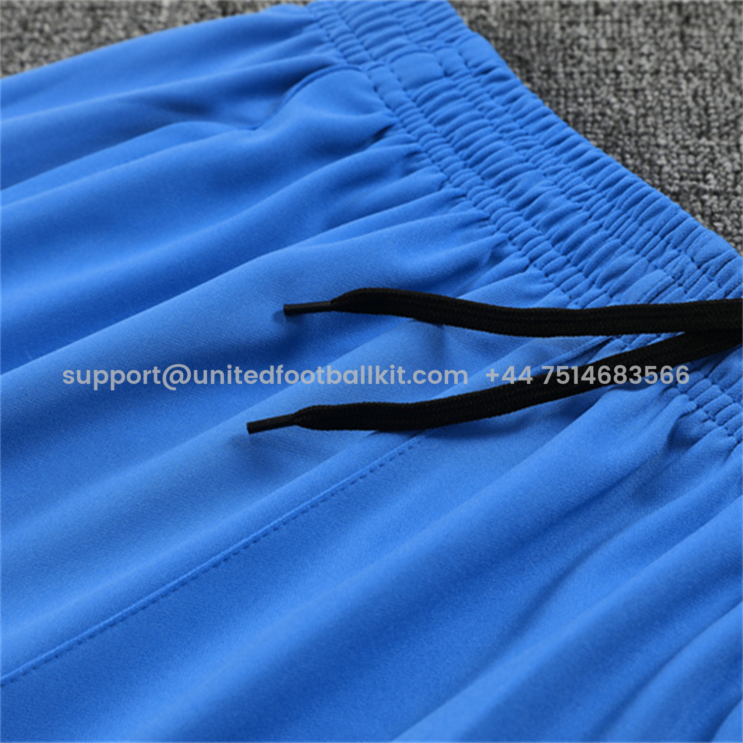 Unitedfootballkit.com | Real Madrid 25-26 Long Sleeve Training Set - White Top & Blue Pants -Customize Name, Number and Patch | Worldwide Shipping