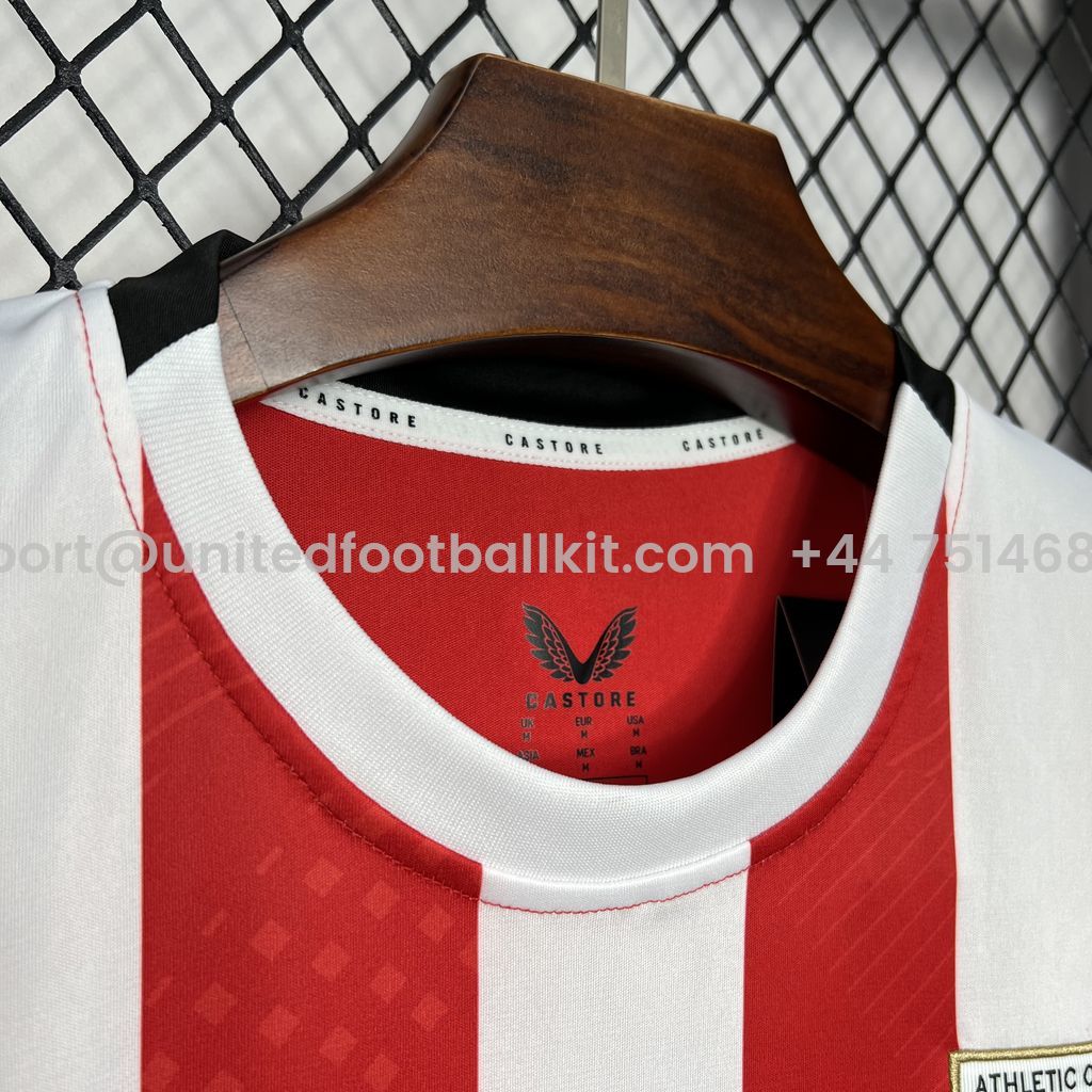 Unitedfootballkit.com | Athletic Bilbao 24-25 Home Stadium Jersey - Fans Version -Customize Name, Number and Patch | Worldwide Shipping