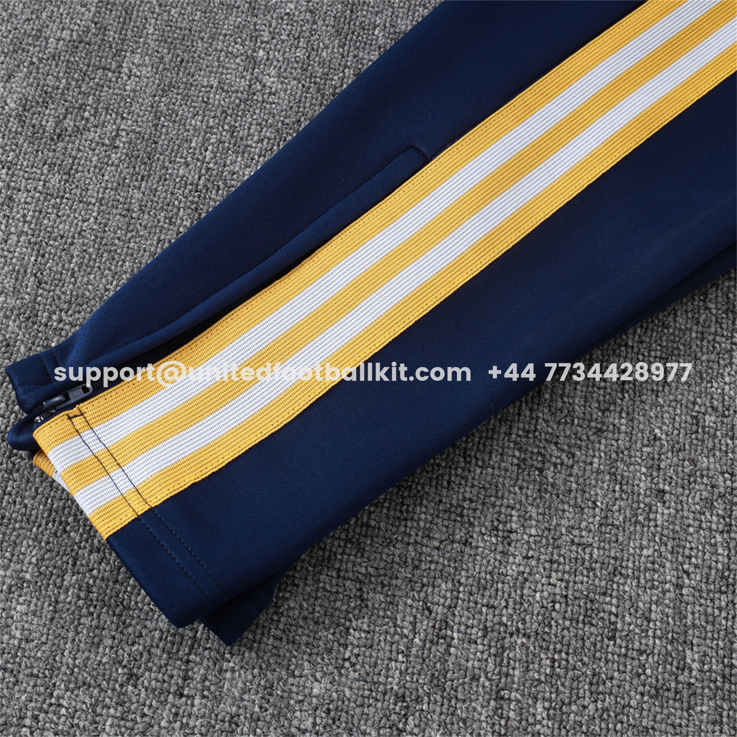 Unitedfootballkit.com | Real Madrid 26-27 Long Sleeves Training Set - Dark Blue Top And Pants -Customize Name, Number and Patch | Worldwide Shipping