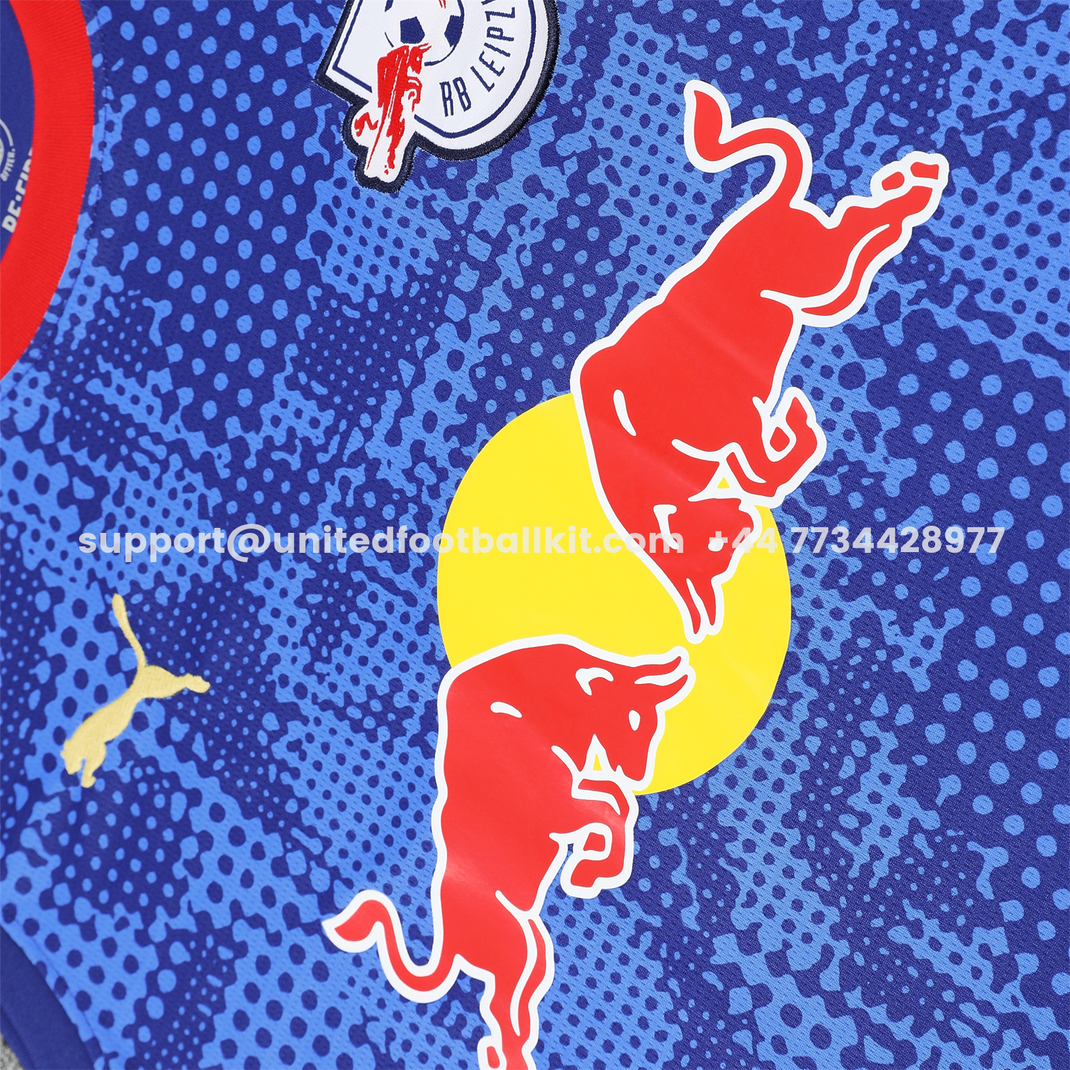 Unitedfootballkit.com | RB Leipzig 25-26 Vest Training Set - Blue With Red Top & Dark Blue Pants -Customize Name, Number and Patch | Worldwide Shipping