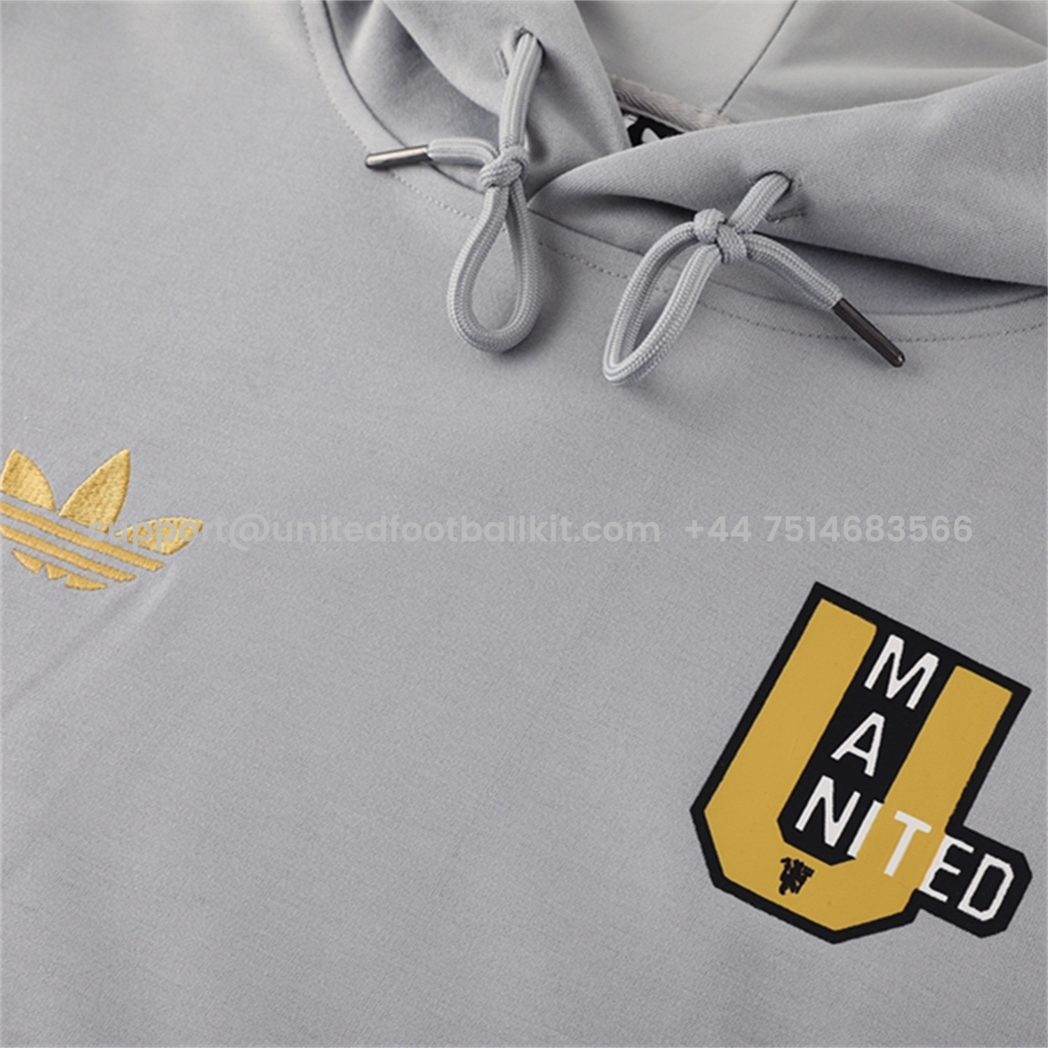Unitedfootballkit.com | Manchester United 25-26 Originals Varsity Hoodie Set - Grey Hoodie and Pants -Customize Name, Number and Patch | Worldwide Shipping