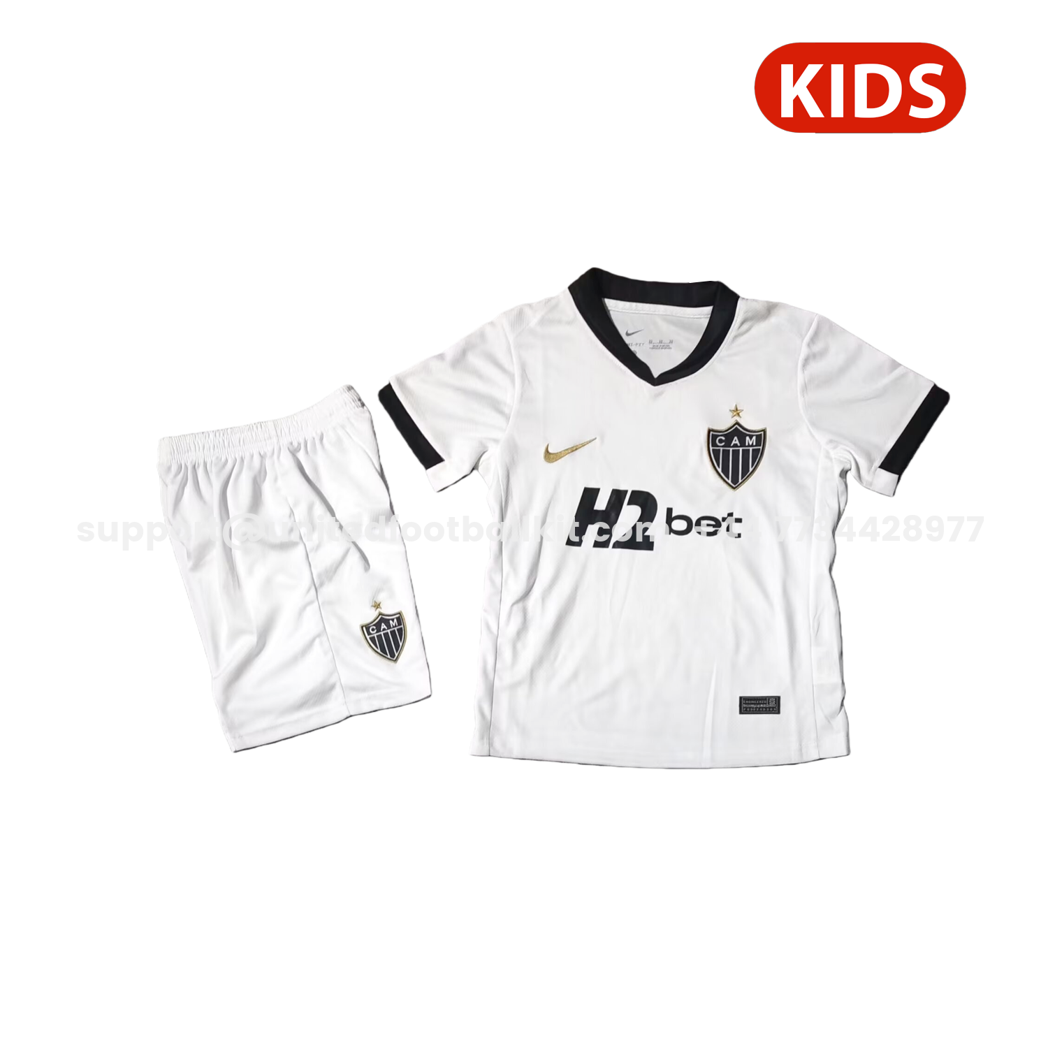 Unitedfootballkit.com | Atletico Mineiro 26-27 Away Kids Kit -Customize Name, Number and Patch | Worldwide Shipping