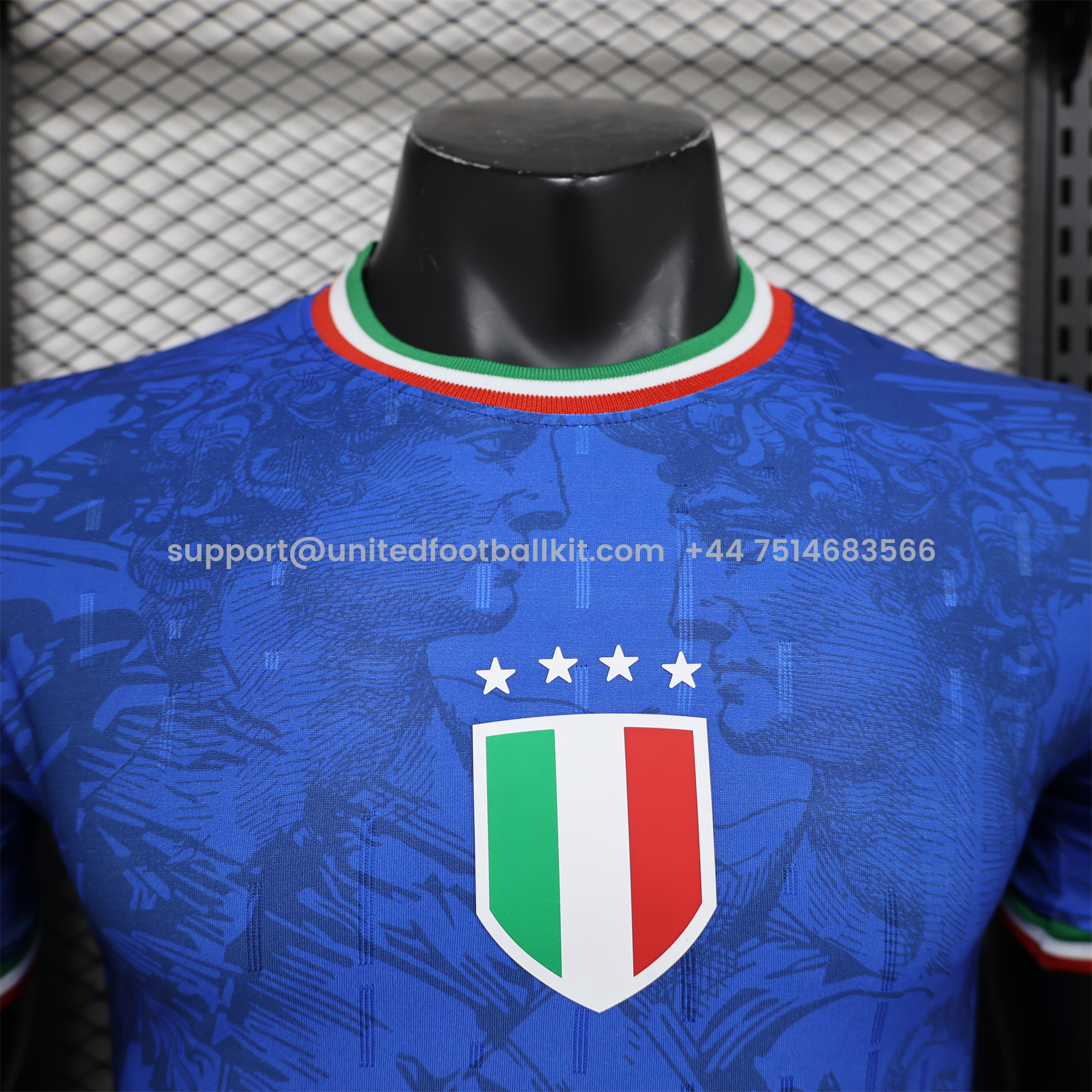 Unitedfootballkit.com | Italy 2024 Blue Special Edition Jersey - Player Version -Customize Name, Number and Patch | Worldwide Shipping