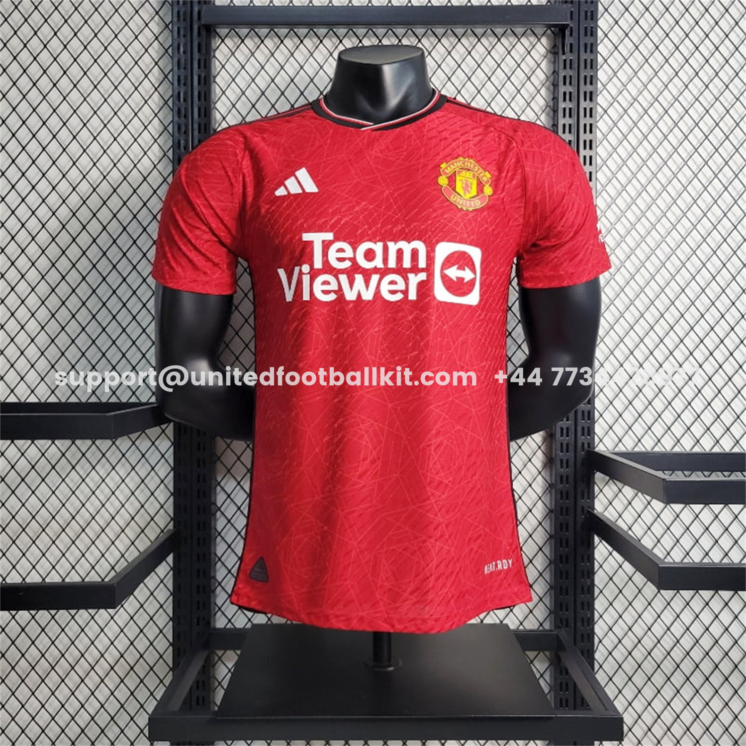 Unitedfootballkit.com | Retro Manchester United 2023-24 Home Red Jersey - Player Version -Customize Name, Number and Patch | Worldwide Shipping