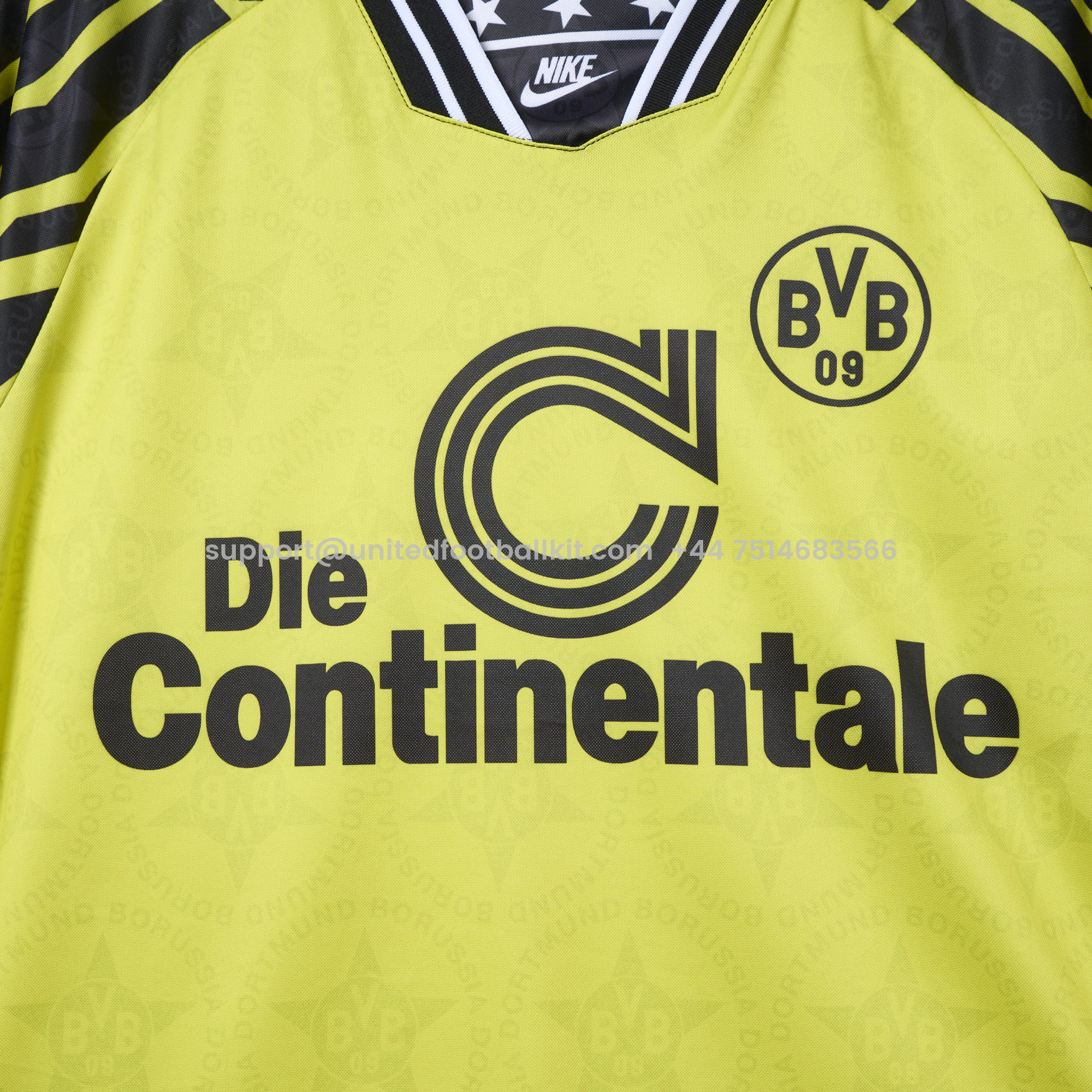 Unitedfootballkit.com | Dortmund Retro 94-95 Home Shirt -Customize Name, Number and Patch | Worldwide Shipping