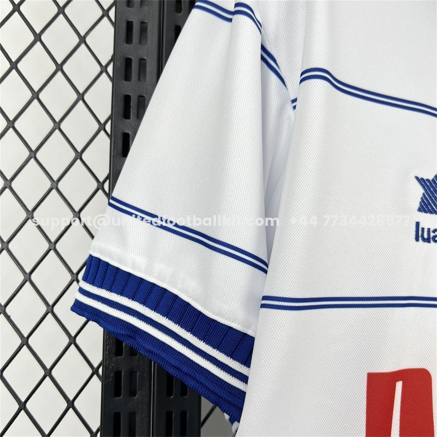 Unitedfootballkit.com | Retro Real Zaragoza 2000-01 Home Jersey -Customize Name, Number and Patch | Worldwide Shipping