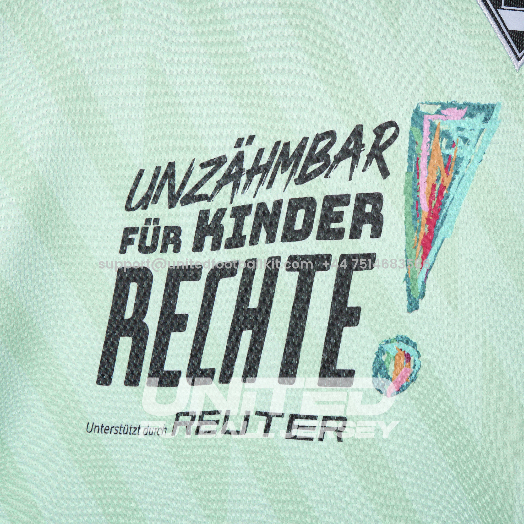 Unitedfootballkit.com | Borussia Mönchengladbach 24-25 World Children's Day Special Jersey - Fans Version -Customize Name, Number and Patch | Worldwide Shipping