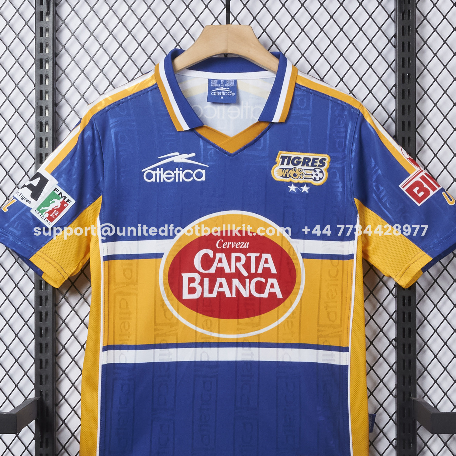 Unitedfootballkit.com | Retro Tigres UANL 1999-00 Away Jersey -Customize Name, Number and Patch | Worldwide Shipping