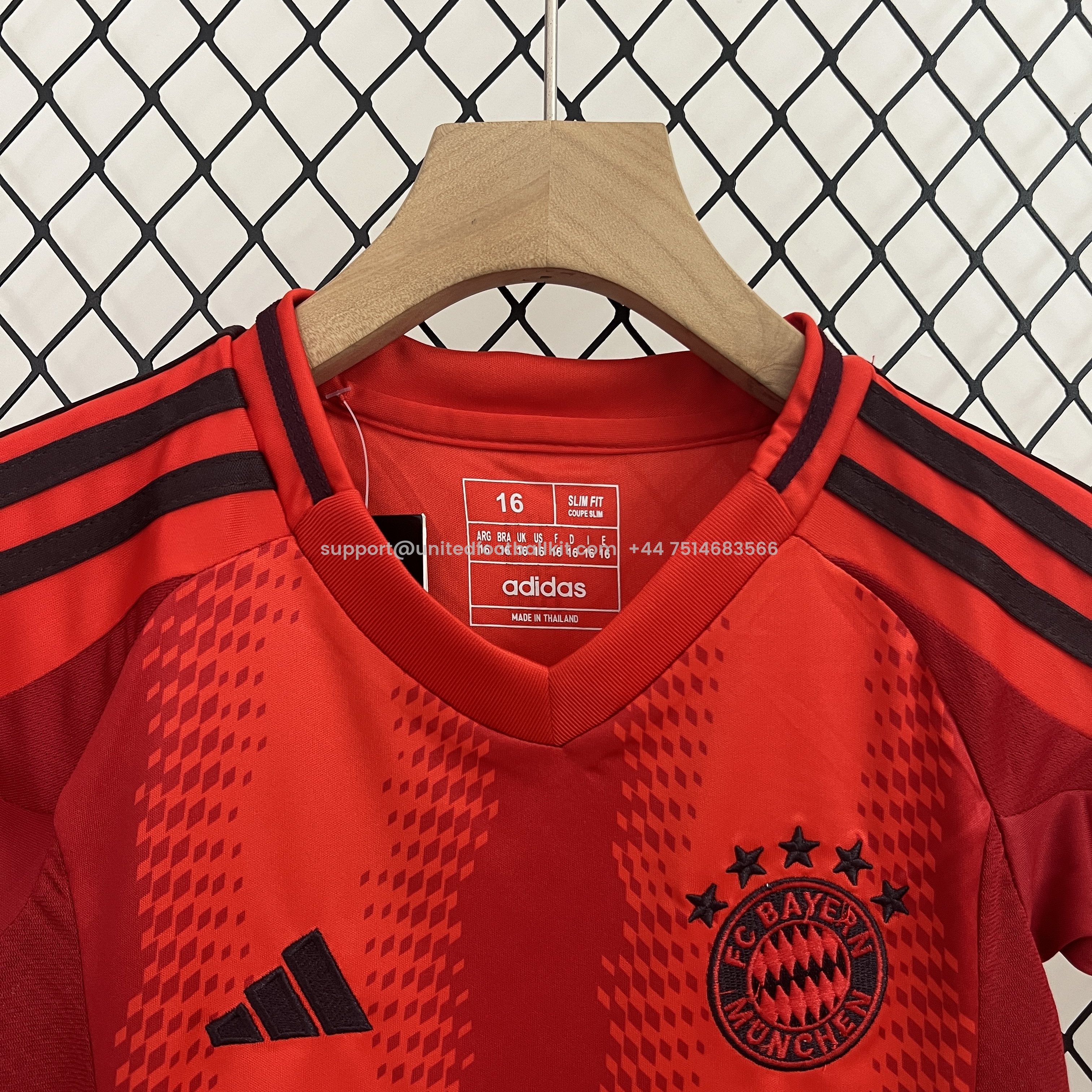 Unitedfootballkit.com | Bayern Munich 24-25 Home Kids Kit - Fans Version -Customize Name, Number and Patch | Worldwide Shipping