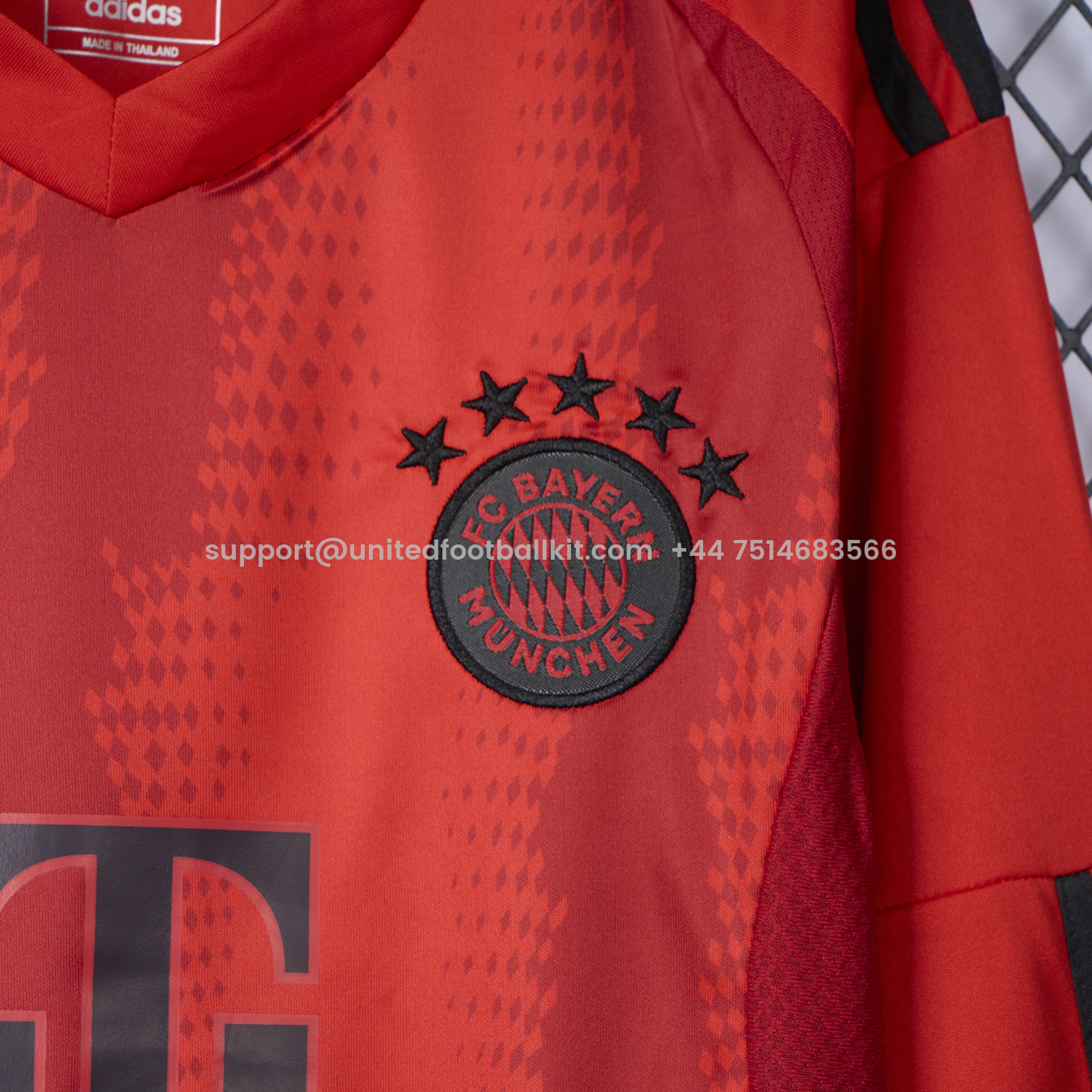 Unitedfootballkit.com | Bayern Munich 24-25 Home Long Sleeve Kids Kit - Fans Version -Customize Name, Number and Patch | Worldwide Shipping