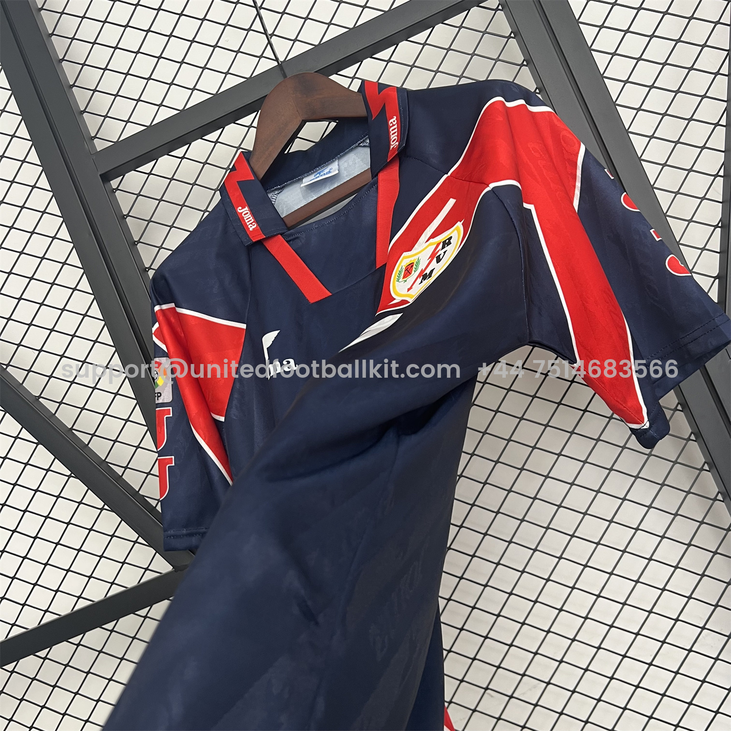 Unitedfootballkit.com | Retro Rayo Vallecano 1997-98 Away Jersey -Customize Name, Number and Patch | Worldwide Shipping