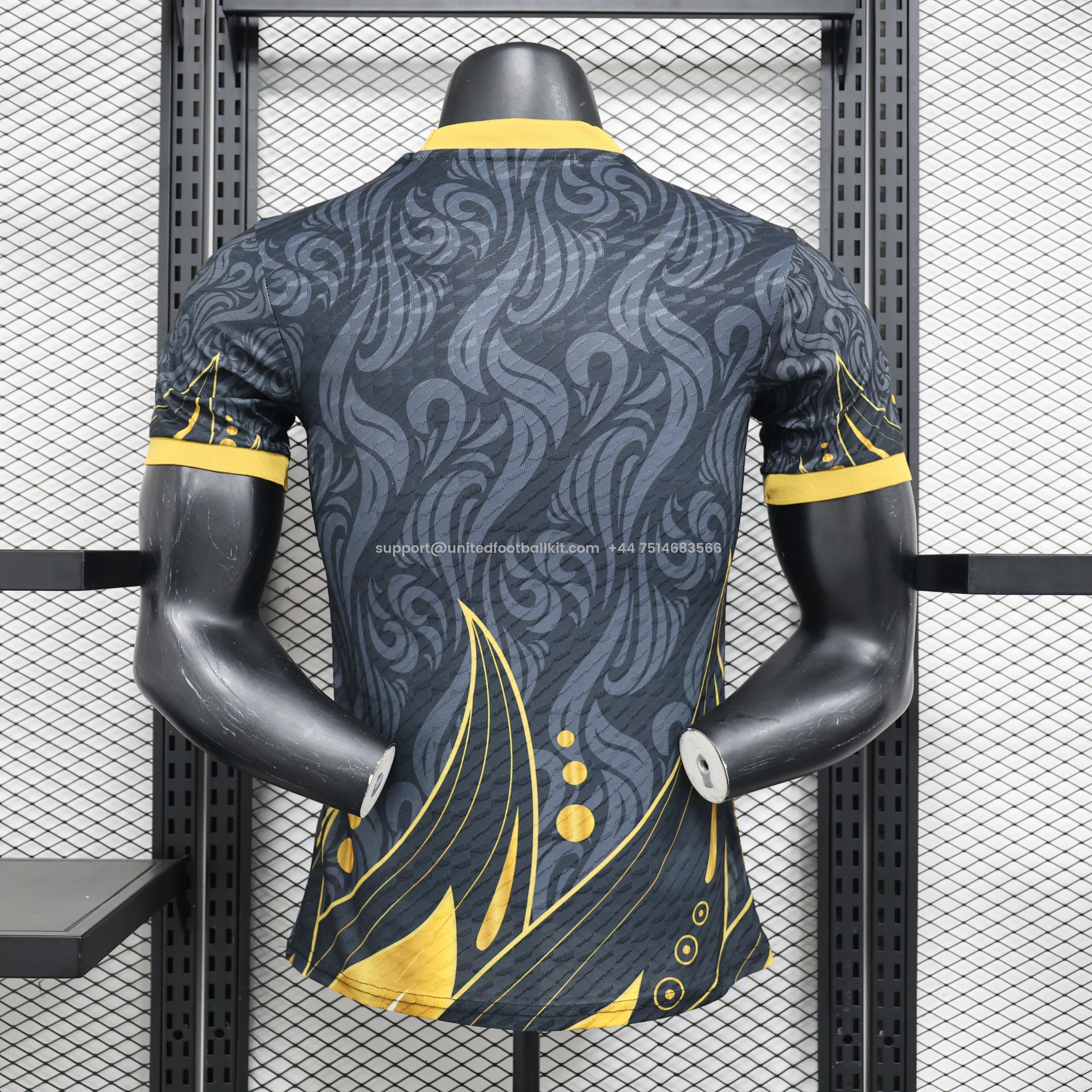 Unitedfootballkit.com | Real Madrid 24-25 Black Yellow Special Edition Jersey - Player Version -Customize Name, Number and Patch | Worldwide Shipping