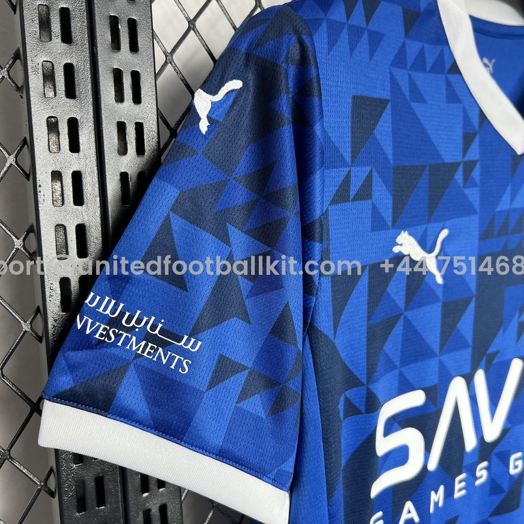 Unitedfootballkit.com | Al Hilal Riyadh Crescent 24-25 Home Jersey - Fans Version -Customize Name, Number and Patch | Worldwide Shipping