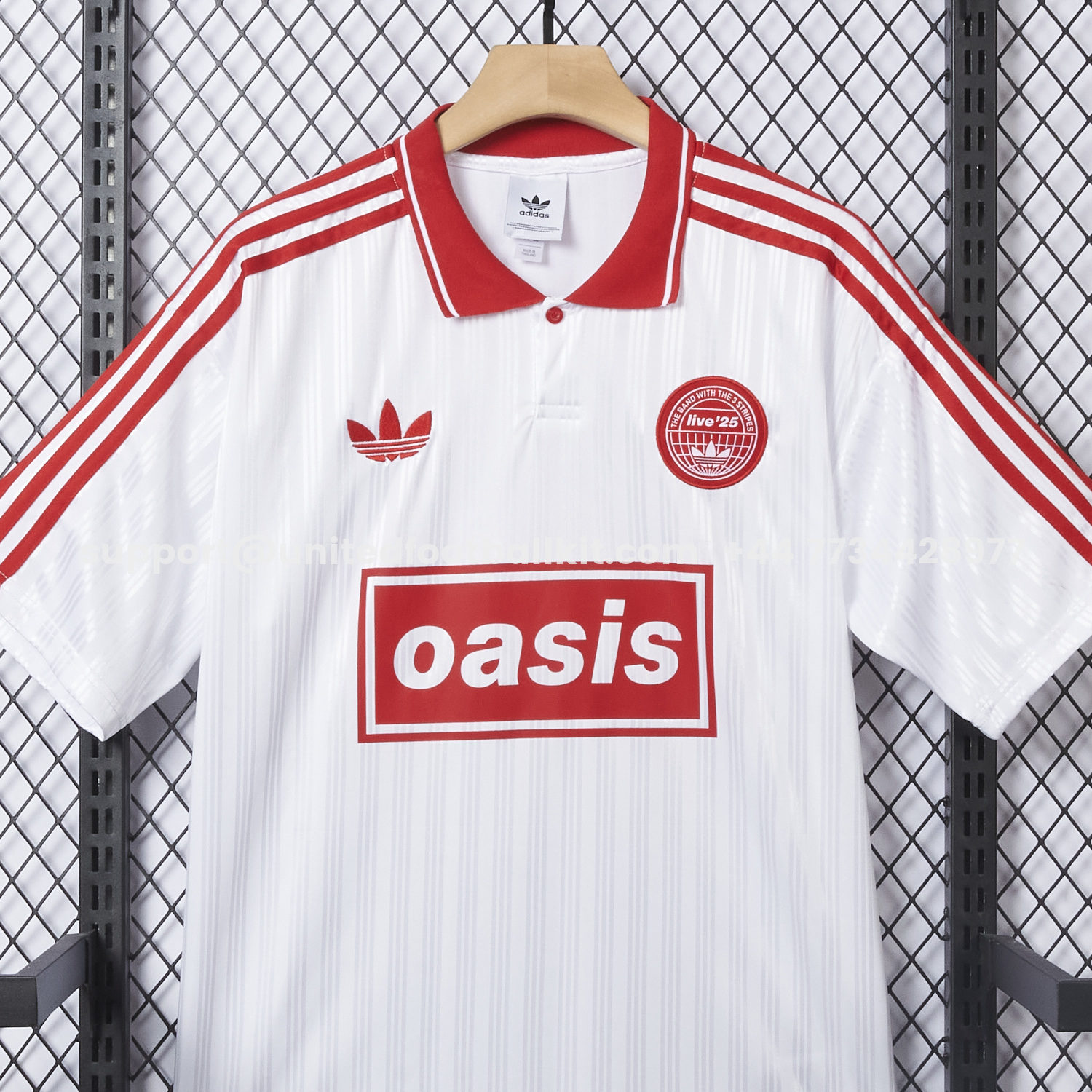 Unitedfootballkit.com | Bohemian 25-26 Oasis Originals Tour White And Red Jersey With Number 25 - Fans Version -Customize Name, Number and Patch | Worldwide Shipping