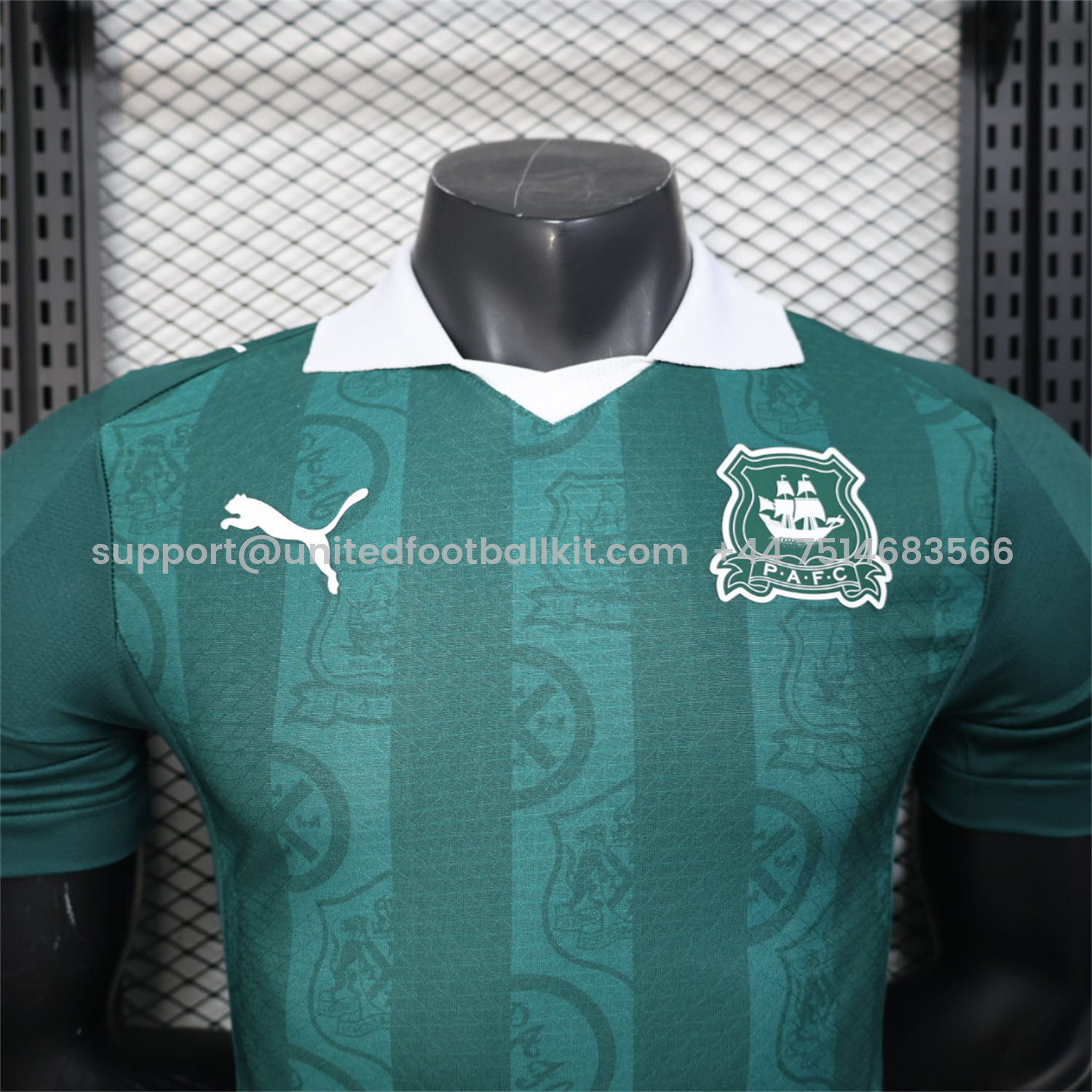 Unitedfootballkit.com | Plymouth Argyle 25-26 Home Unsponsored Jersey - Player Version -Customize Name, Number and Patch | Worldwide Shipping