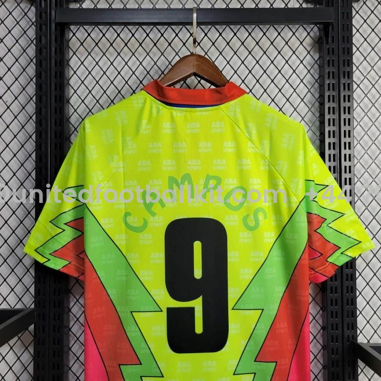 Unitedfootballkit.com | Retro Mexico 1995 Goalkeeper Green Jersey -Customize Name, Number and Patch | Worldwide Shipping