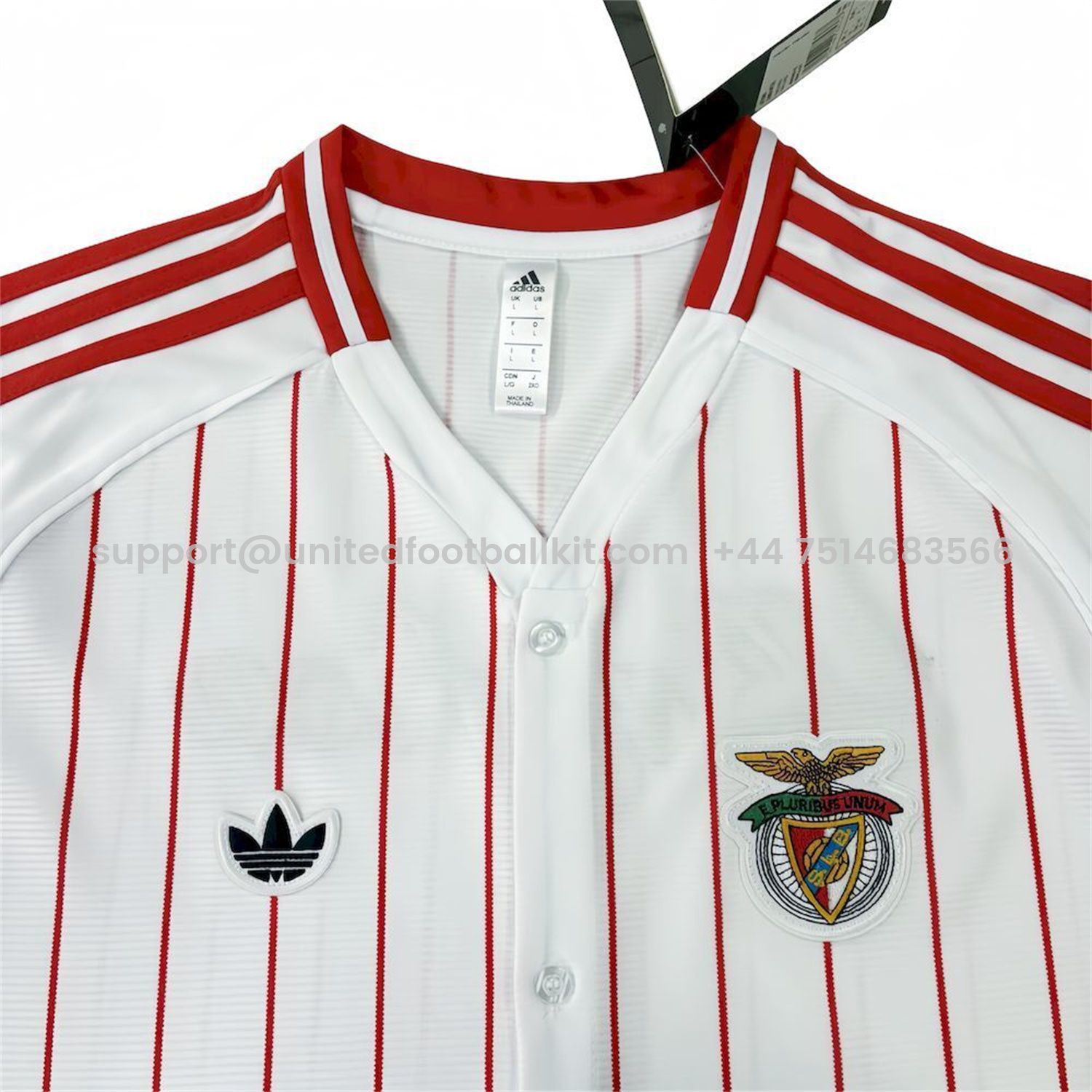 Unitedfootballkit.com | Benfica 25-26 White Baseball Jersey -Customize Name, Number and Patch | Worldwide Shipping
