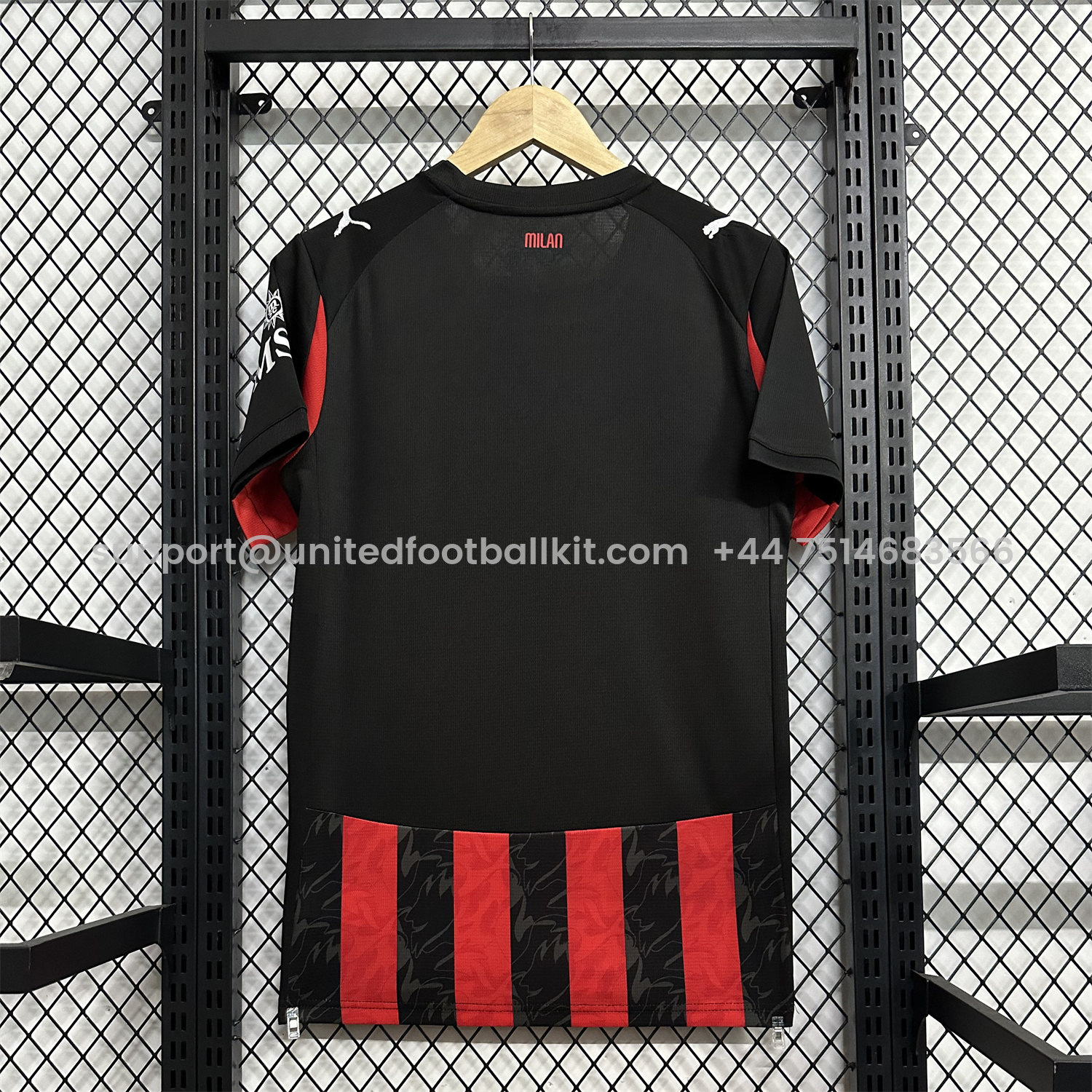 Unitedfootballkit.com | AC Milan 25-26 Home Jersey - Fans Version -Customize Name, Number and Patch | Worldwide Shipping