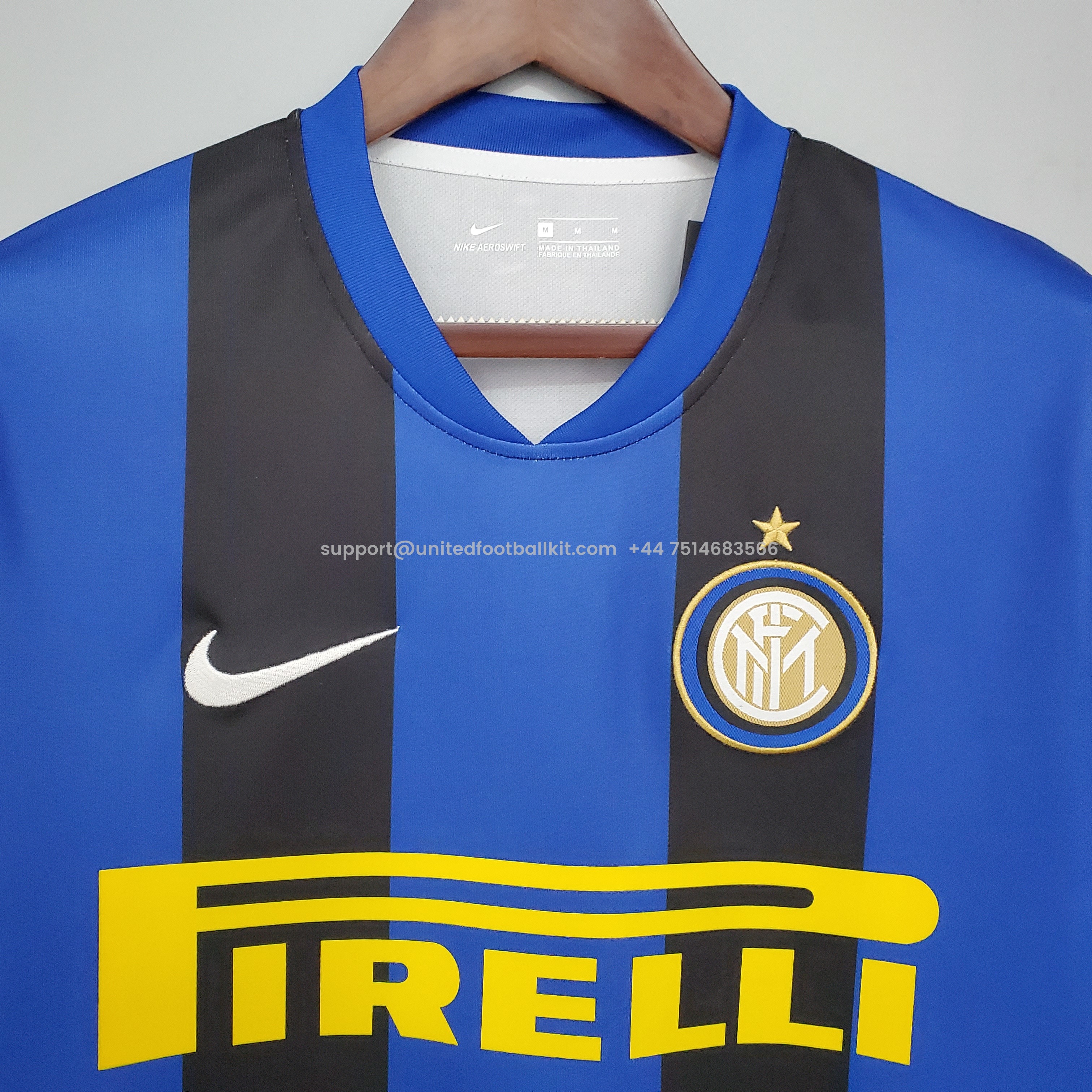 Unitedfootballkit.com | Retro Inter Milan 08-09 Home Stadium Jersey -Customize Name, Number and Patch | Worldwide Shipping
