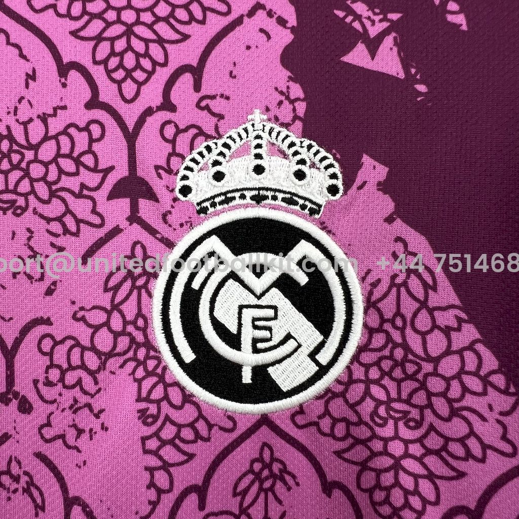 Unitedfootballkit.com | Real Madrid 24-25 Pink & Purple Special Edition Jersey -Customize Name, Number and Patch | Worldwide Shipping