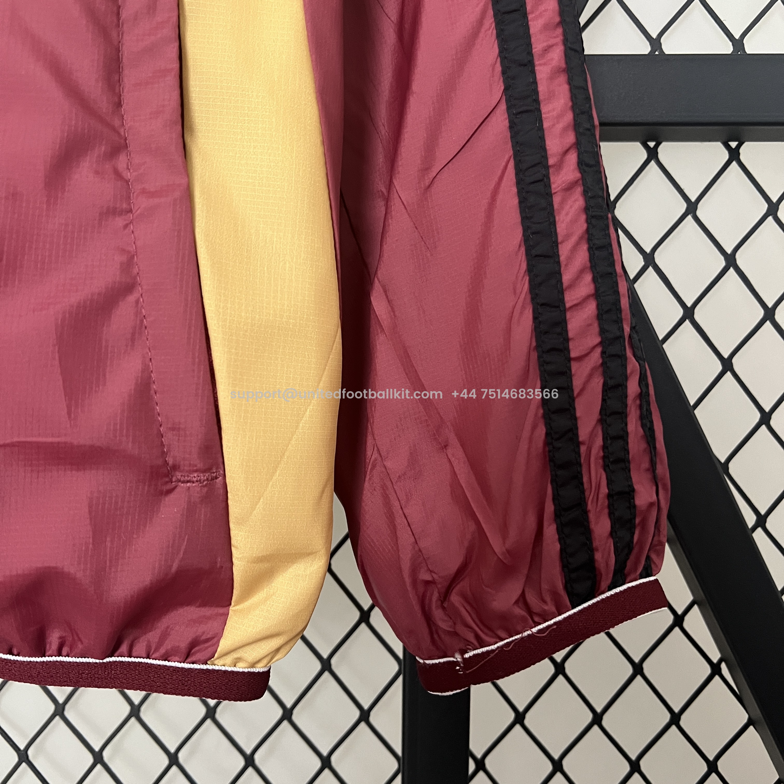 Unitedfootballkit.com | Belgium 2024 Double Sided Reversible Windbreaker - Red & Yellow -Customize Name, Number and Patch | Worldwide Shipping