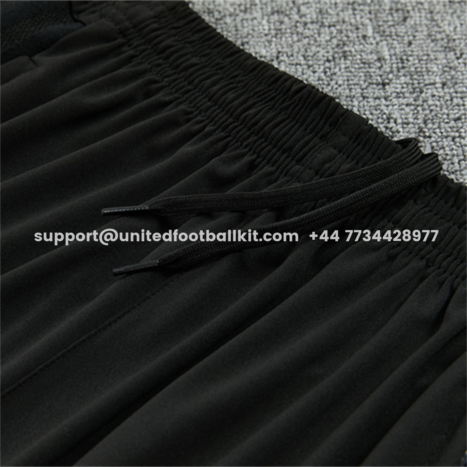 Unitedfootballkit.com | Real Madrid 26-27 Kids Long Sleeves Training Set - Pure Black Top And Pants -Customize Name, Number and Patch | Worldwide Shipping