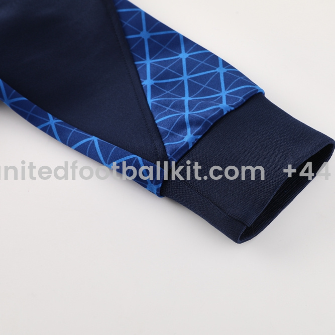 Unitedfootballkit.com | Paris Saint-Germain PSG 24-25 Jacket Training Tracksuit - Blue Plaid -Customize Name, Number and Patch | Worldwide Shipping