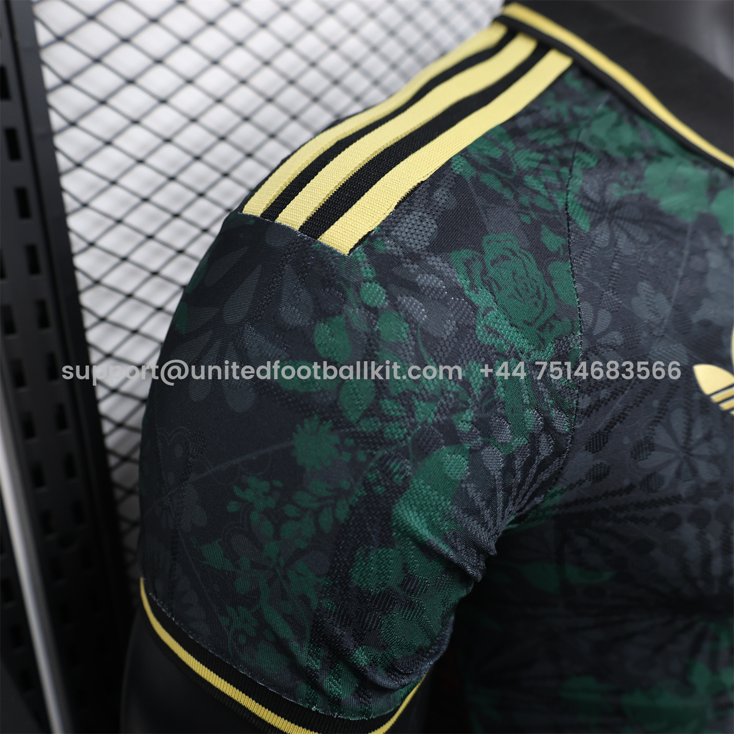 Unitedfootballkit.com | Mexico 25-26 Black Polo Jersey with Red and Green Floral Pattern - Player Version -Customize Name, Number and Patch | Worldwide Shipping