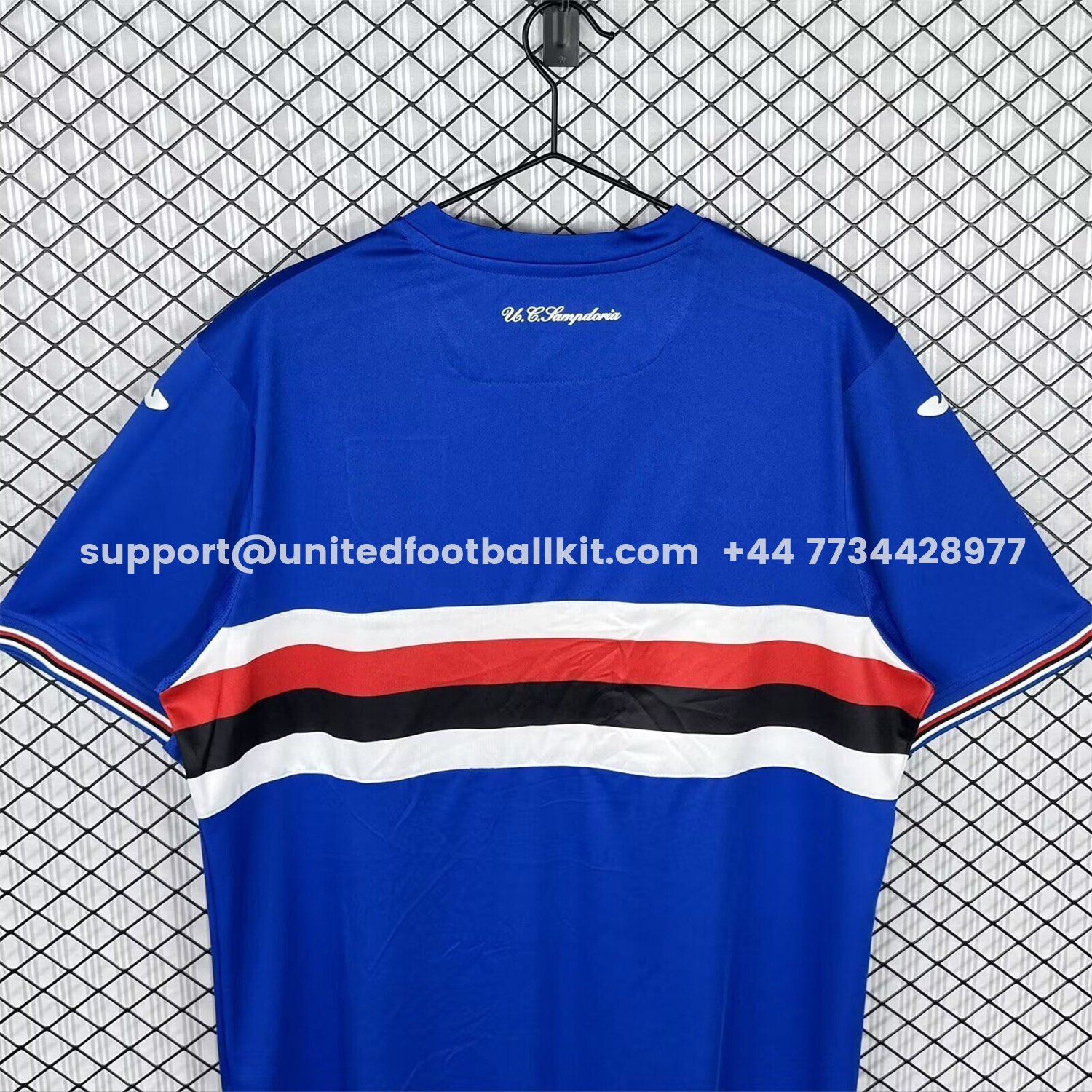 Unitedfootballkit.com | Retro Sampdoria 2016-17 Home Jersey -Customize Name, Number and Patch | Worldwide Shipping