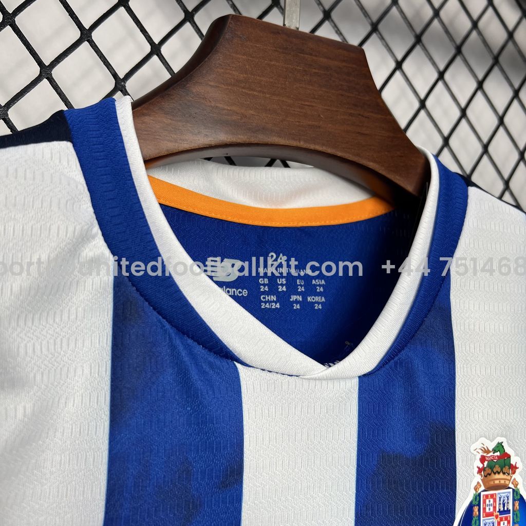 Unitedfootballkit.com | Porto 24-25 Home Stadium Kids Kit -Customize Name, Number and Patch | Worldwide Shipping