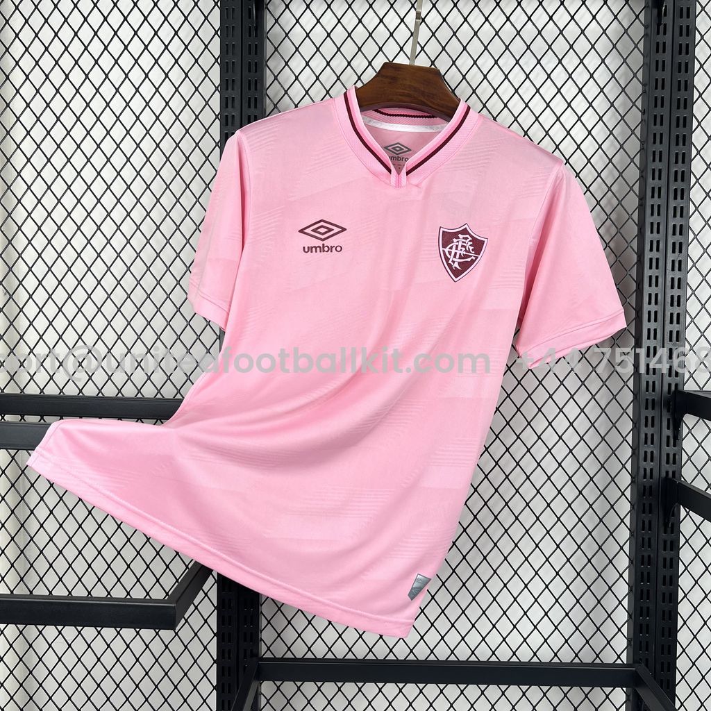 Unitedfootballkit.com | Fluminense 24-25 Pink October Jersey - Fans Version -Customize Name, Number and Patch | Worldwide Shipping