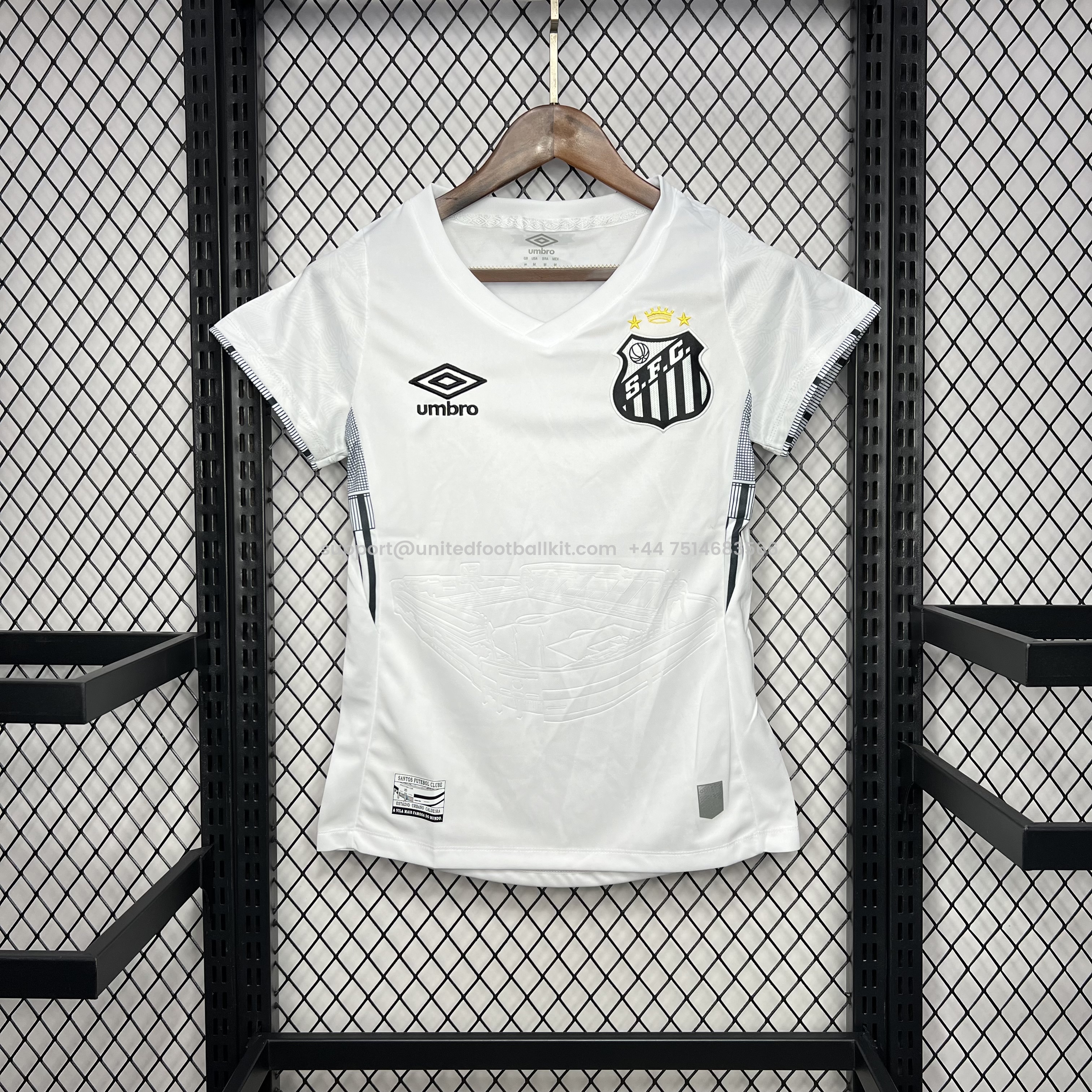 Unitedfootballkit.com | Women's Santos 24-25 Home Unsponsored Jersey - Fans Version -Customize Name, Number and Patch | Worldwide Shipping