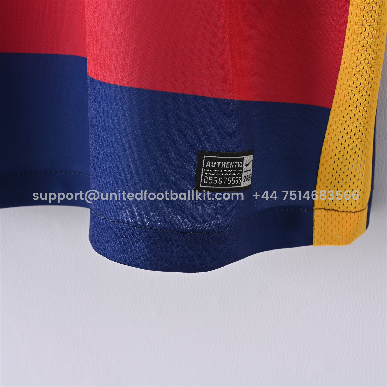 Unitedfootballkit.com | Retro Barcelona 15-16 Home Long Sleeves Jersey -Customize Name, Number and Patch | Worldwide Shipping