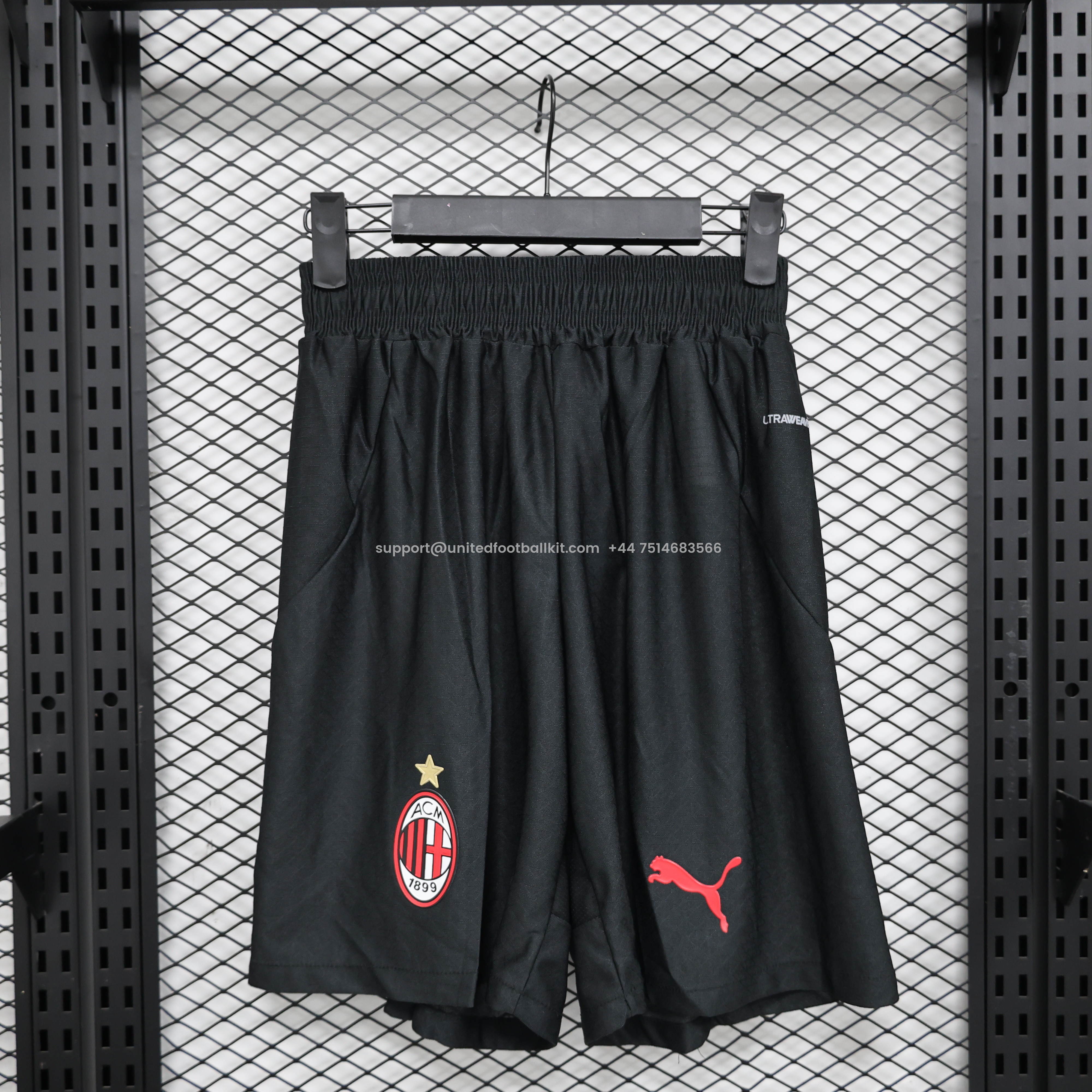 Unitedfootballkit.com | AC Milan 24-25 Away Shorts - Player Version -Customize Name, Number and Patch | Worldwide Shipping