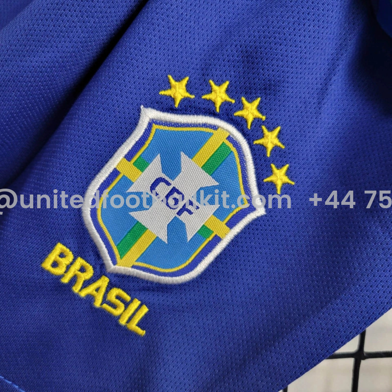 Unitedfootballkit.com | Brazil 2024 Away Stadium Kids Kit -Customize Name, Number and Patch | Worldwide Shipping