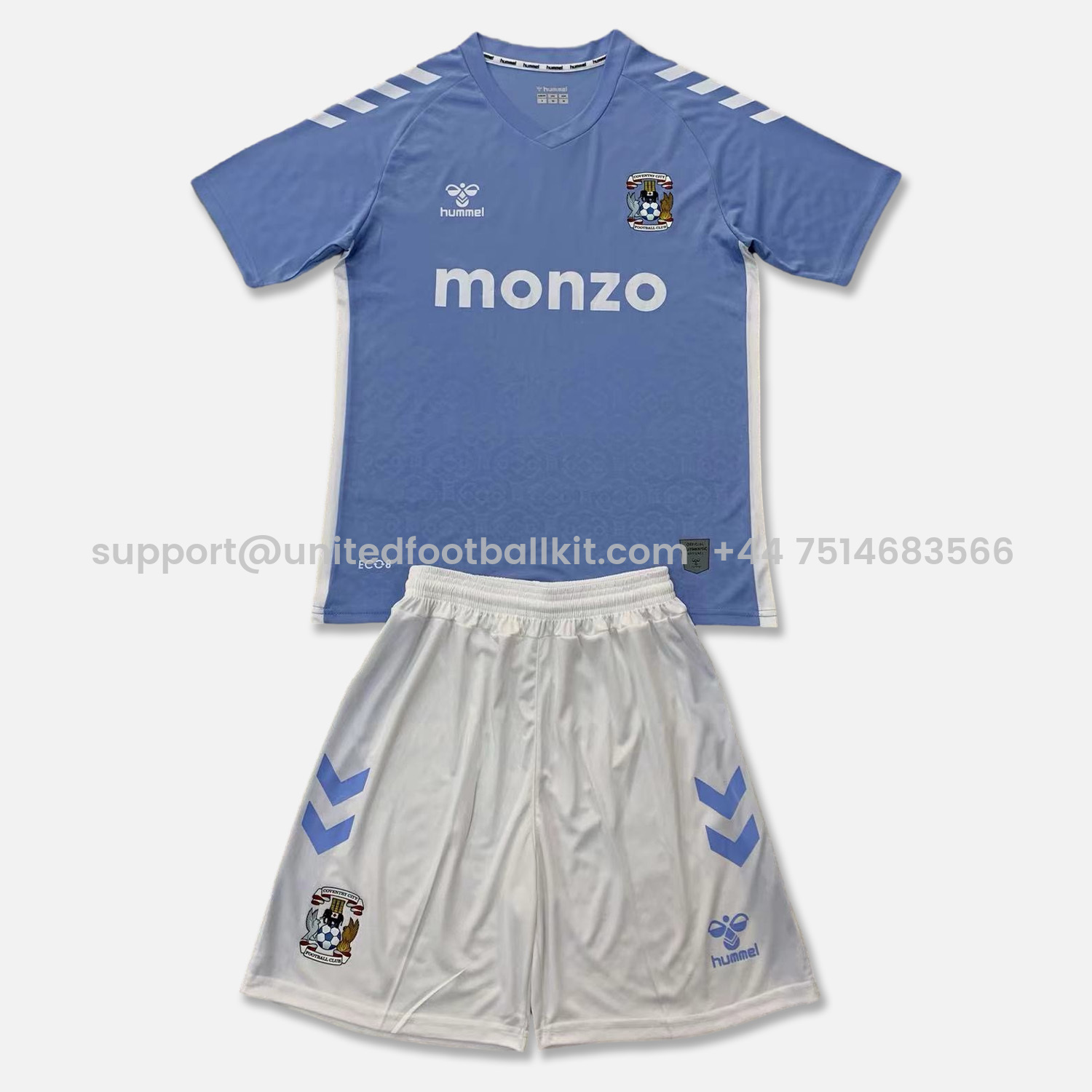 Unitedfootballkit.com | Coventry City 24-25 Home Kids Kit -Customize Name, Number and Patch | Worldwide Shipping