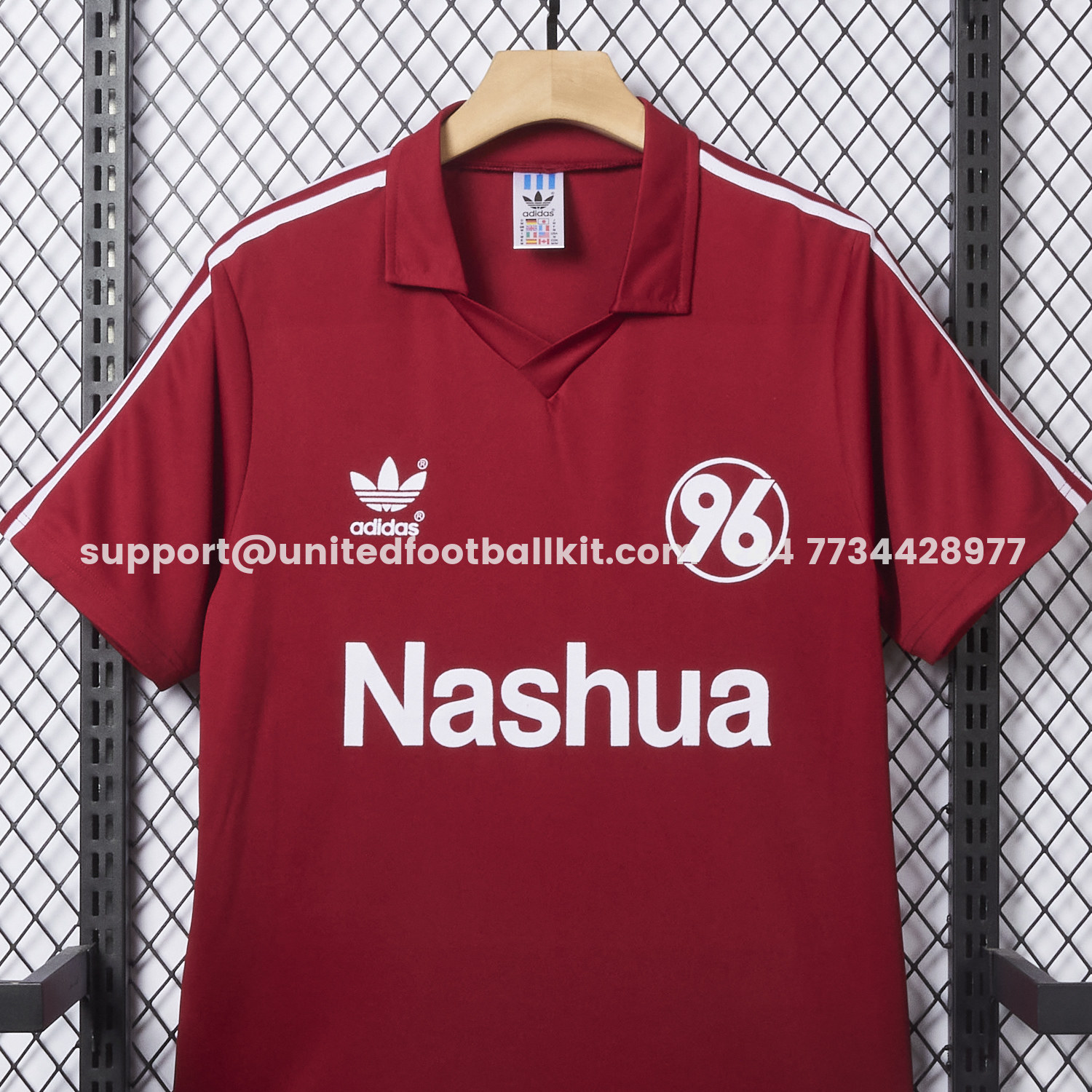 Unitedfootballkit.com | Retro Hannover 96 1991-92 Home Jersey -Customize Name, Number and Patch | Worldwide Shipping