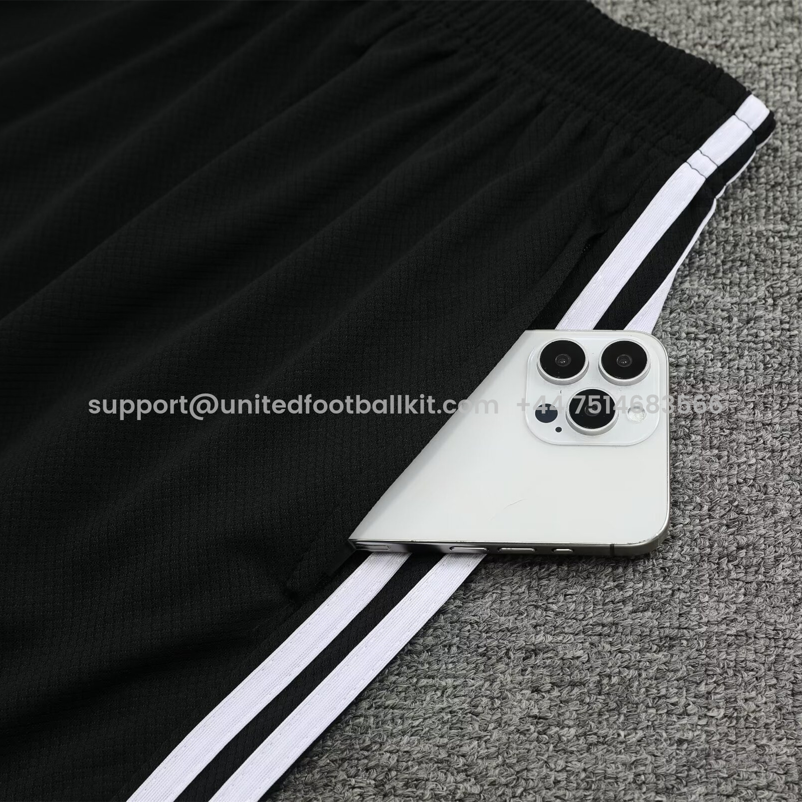Unitedfootballkit.com | Germany 2024 Originals 3-Stripes Short-Sleeve Training Set - Black -Customize Name, Number and Patch | Worldwide Shipping