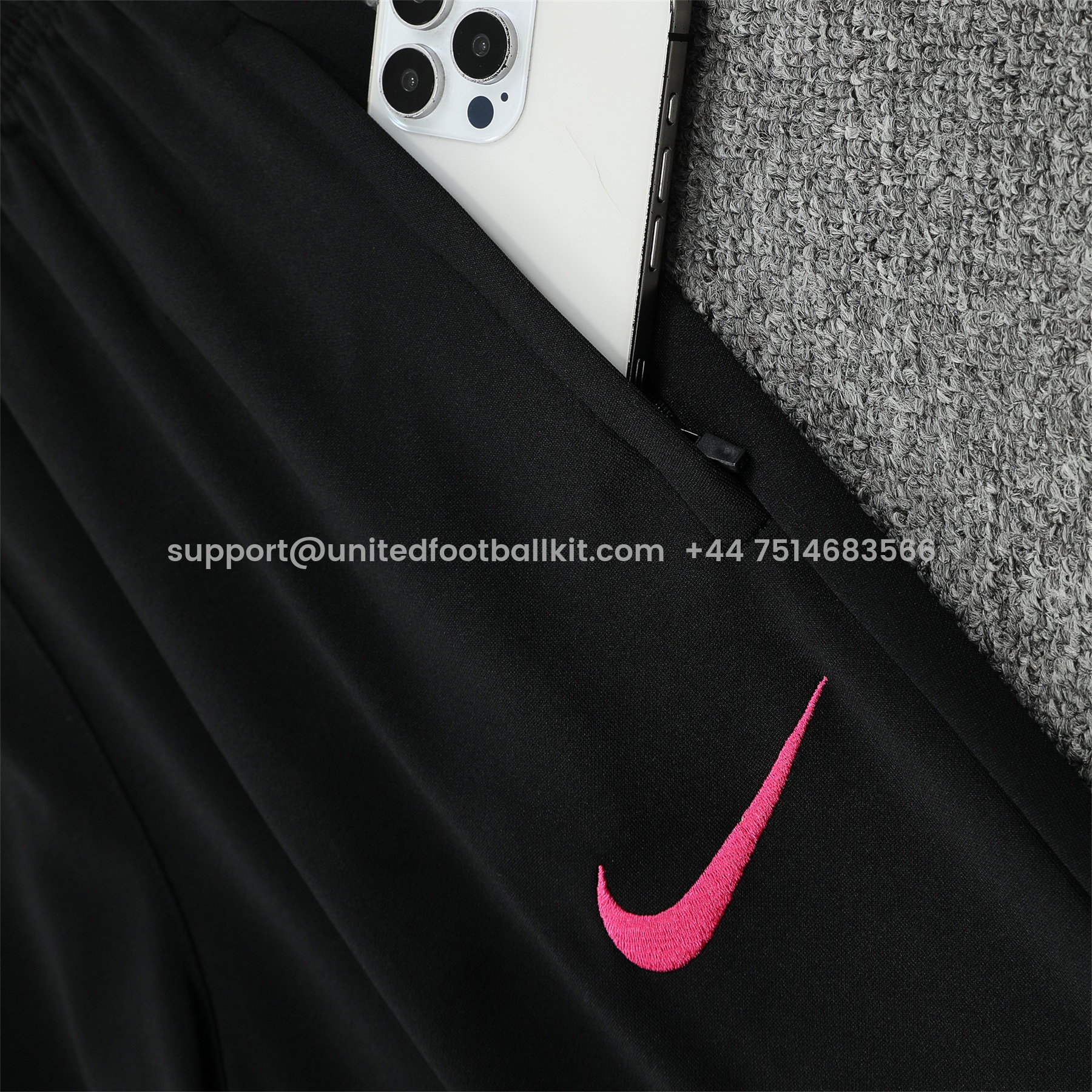 Unitedfootballkit.com | C.H.E.L.S.E.A 24-25 Training Hoodie Set - Pink Hoodie and Black Pants -Customize Name, Number and Patch | Worldwide Shipping