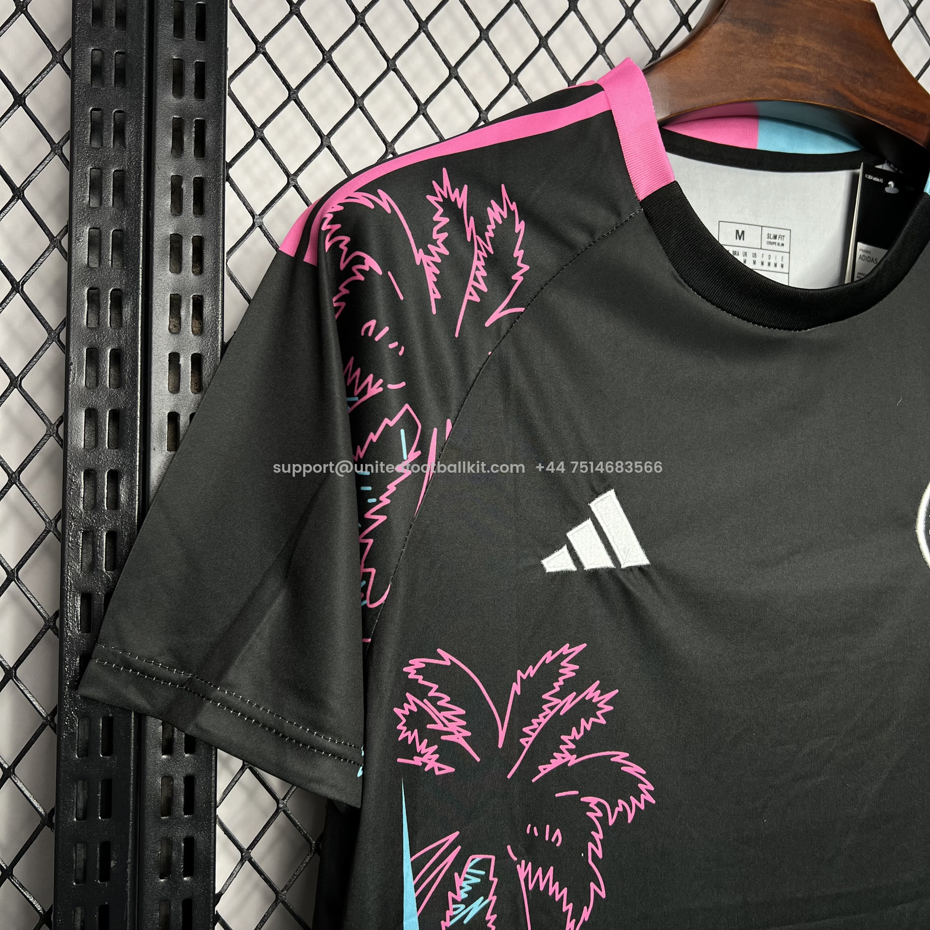 Unitedfootballkit.com | INT M.A.M 24-25 Black Summer Coconut Tree Style Jersey - Fans Version -Customize Name, Number and Patch | Worldwide Shipping