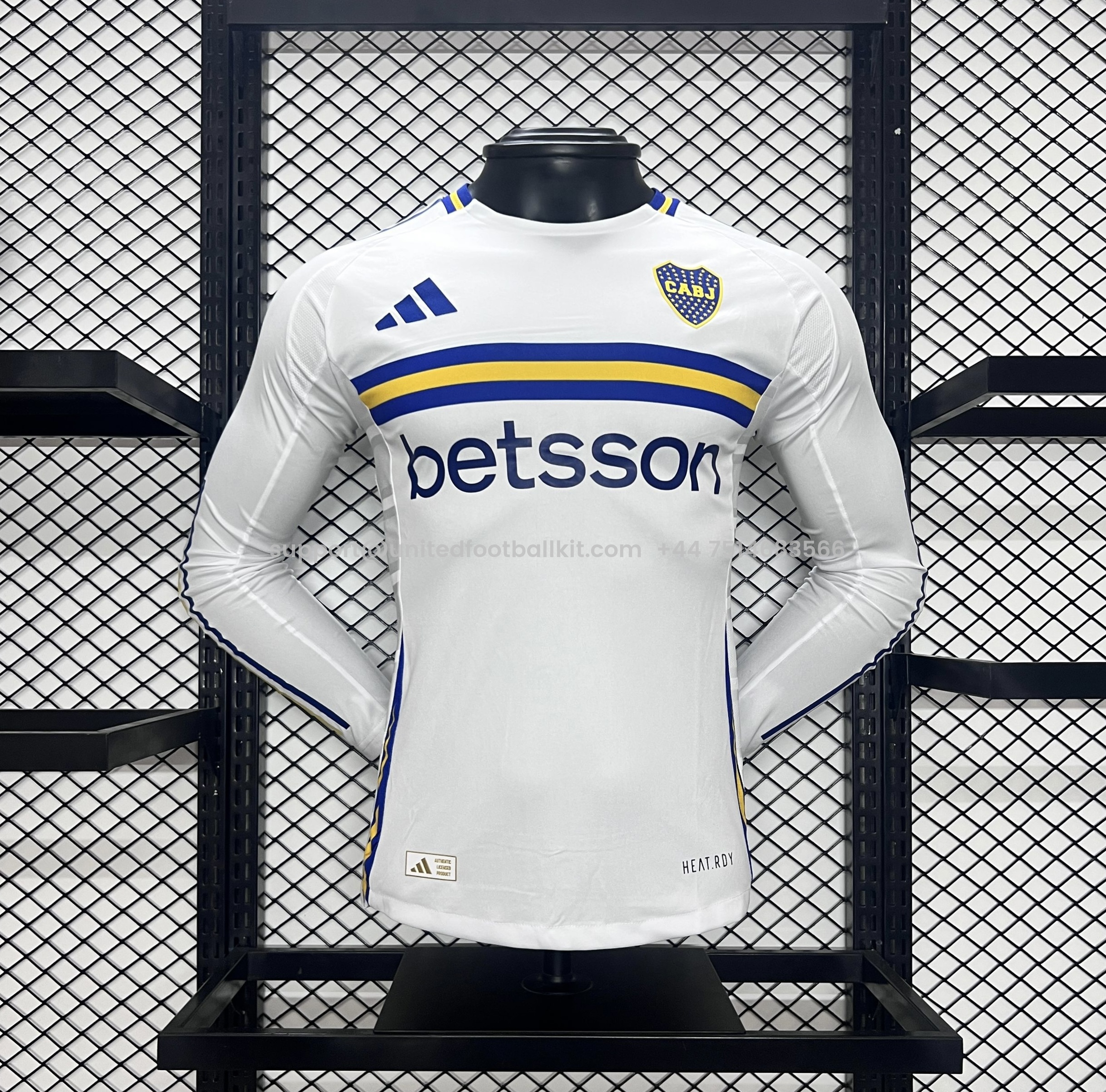 Unitedfootballkit.com | Boca Juniors 24-25 Away Long Sleeve Jersey - Player Version -Customize Name, Number and Patch | Worldwide Shipping