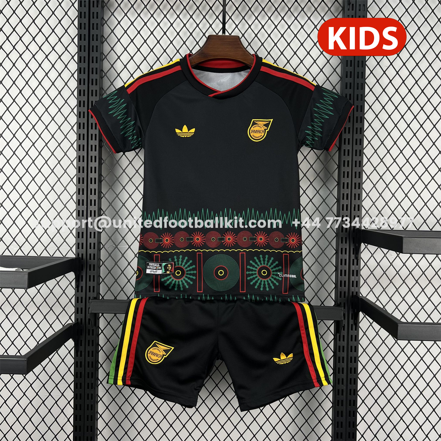 Unitedfootballkit.com | Jamaica 2026 Away Kids Kit -Customize Name, Number and Patch | Worldwide Shipping