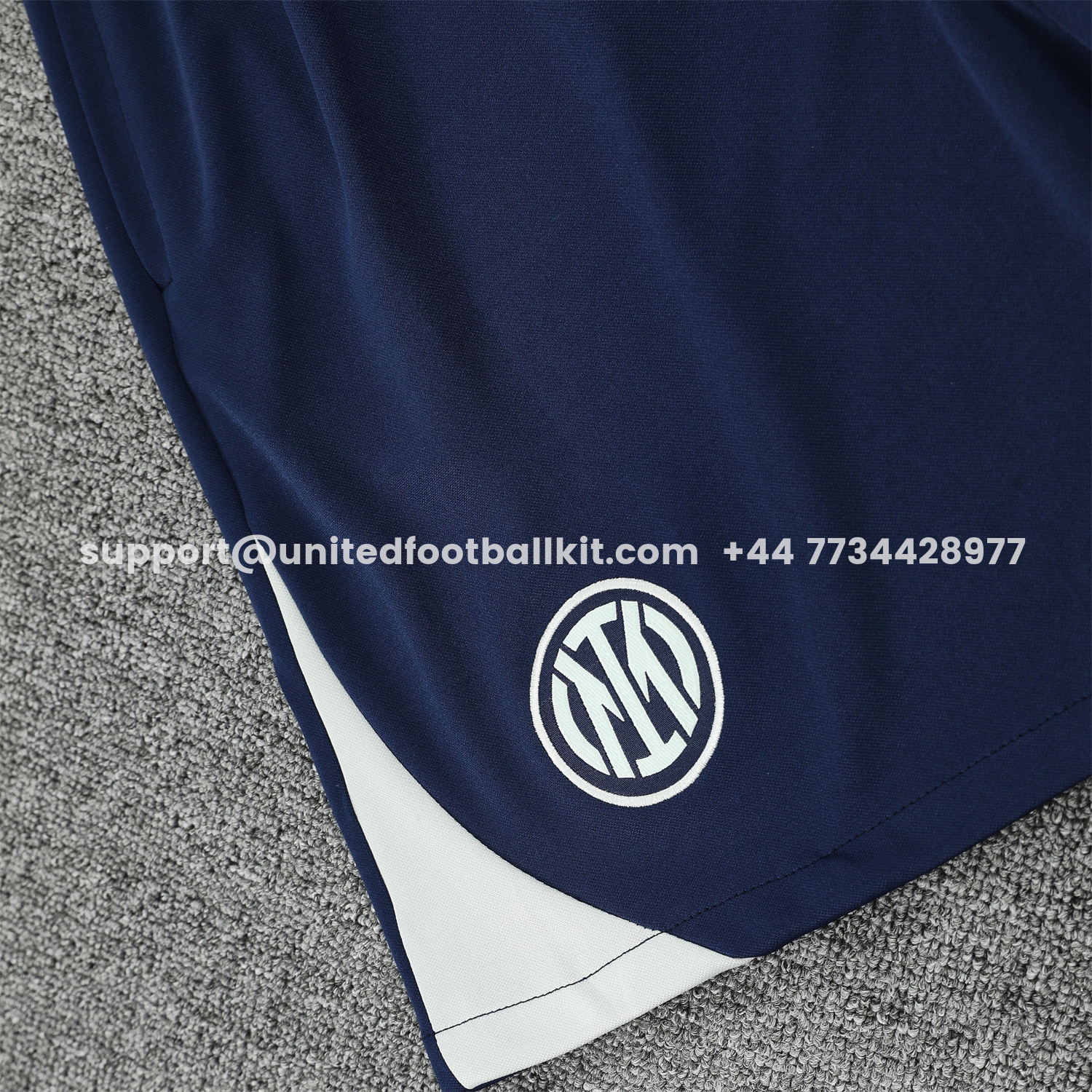 Unitedfootballkit.com | Inter Milan 25-26 Short-Sleeve Training Set - Blue Sleeve White Top & Blue Shorts -Customize Name, Number and Patch | Worldwide Shipping