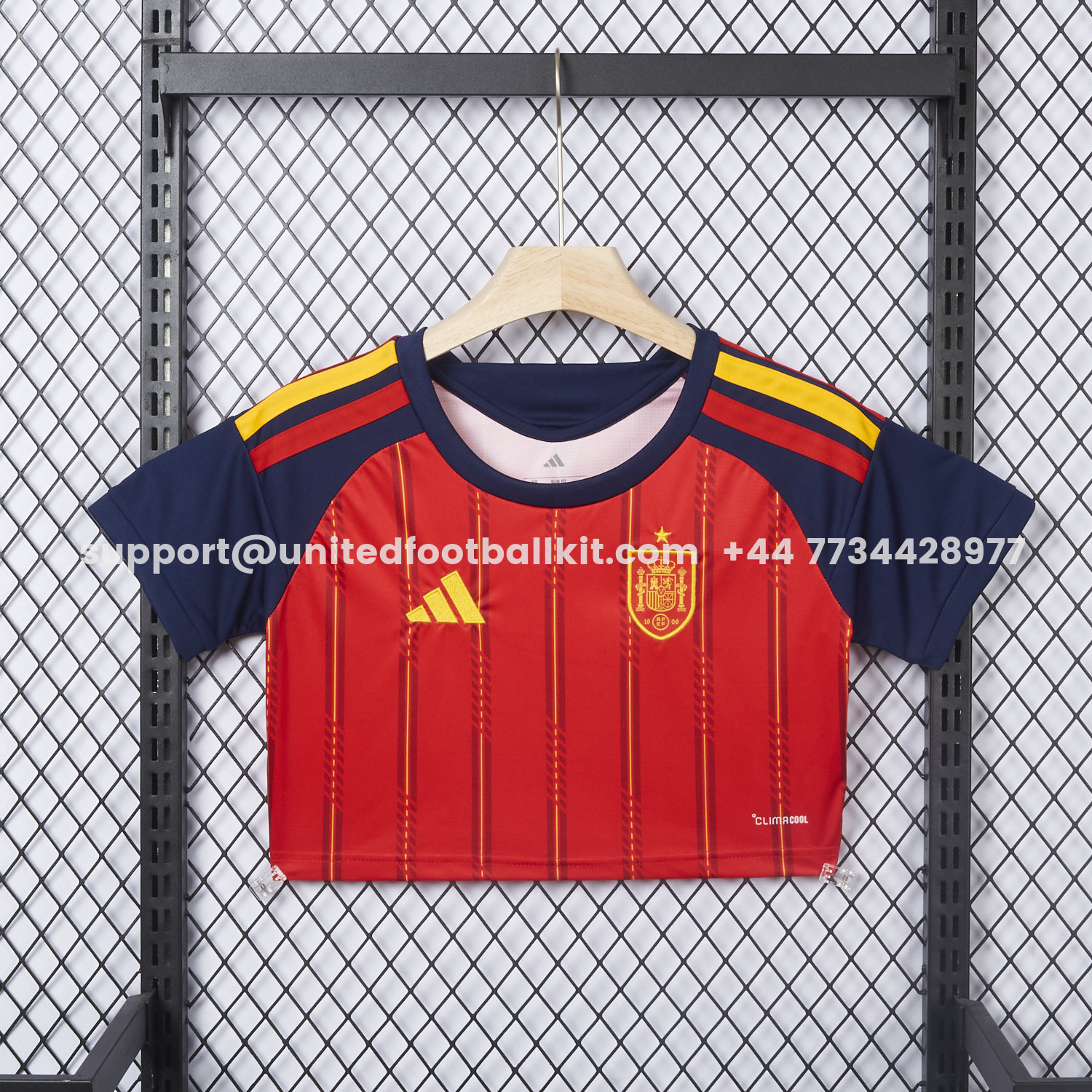 Unitedfootballkit.com | Women's Spain 2026 Home Cropped Jersey -Customize Name, Number and Patch | Worldwide Shipping