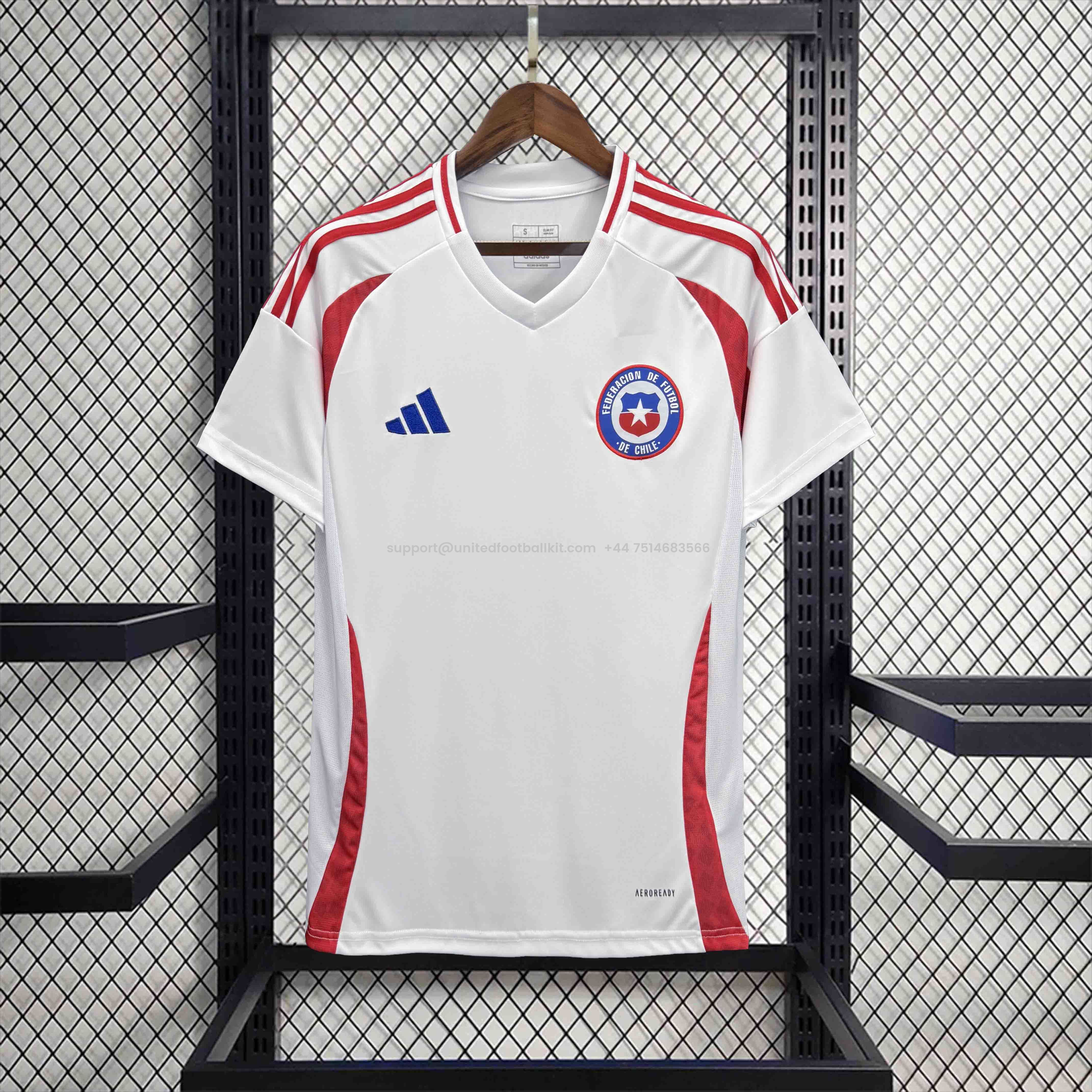 Unitedfootballkit.com | Chile 2024 Away Stadium Jersey - Fans Version -Customize Name, Number and Patch | Worldwide Shipping