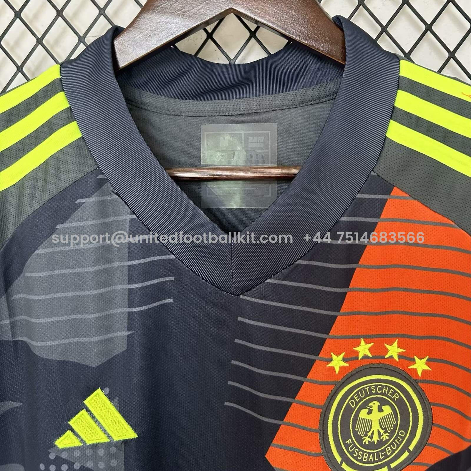 Unitedfootballkit.com | Germany 2024 Black Goalkeeper Jersey - Fans Version -Customize Name, Number and Patch | Worldwide Shipping