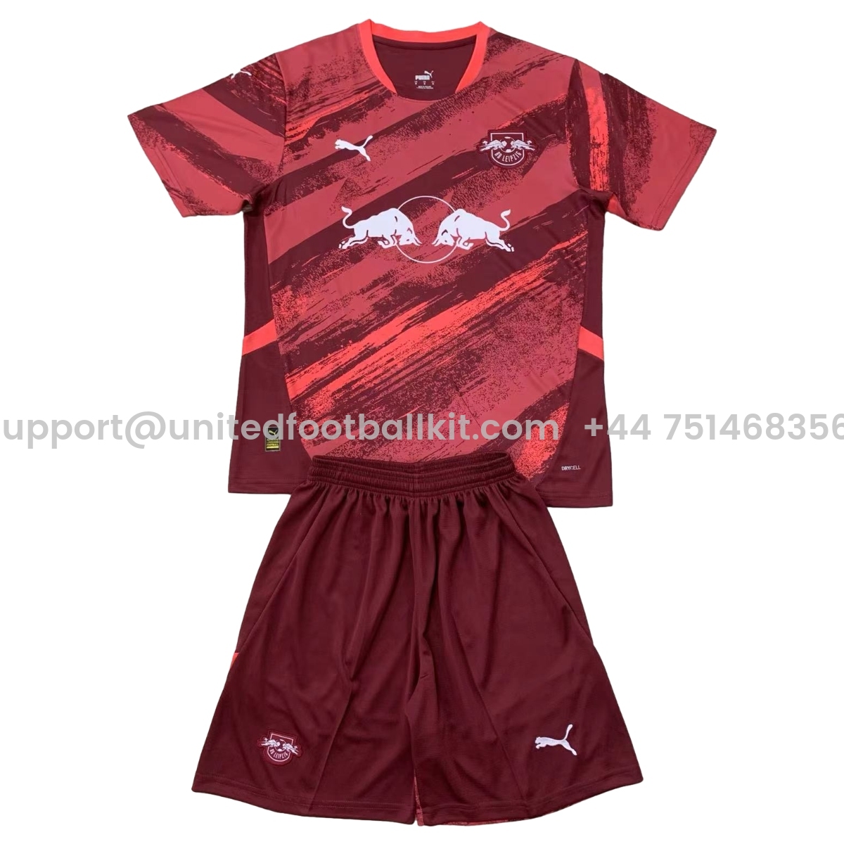 Unitedfootballkit.com | RB Leipzig 24-25 Away Kids Kit -Customize Name, Number and Patch | Worldwide Shipping