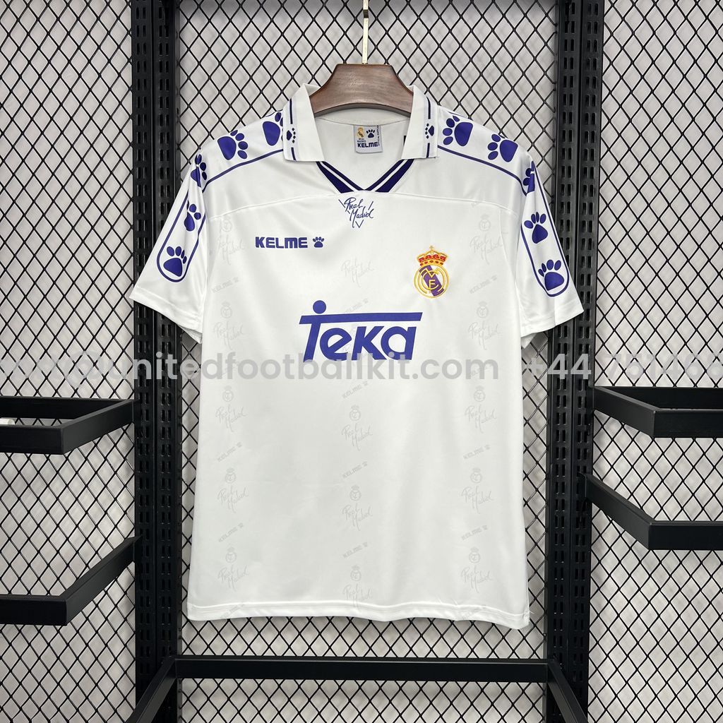 Unitedfootballkit.com | Retro Real Madrid 1994-96 Home Jersey -Customize Name, Number and Patch | Worldwide Shipping