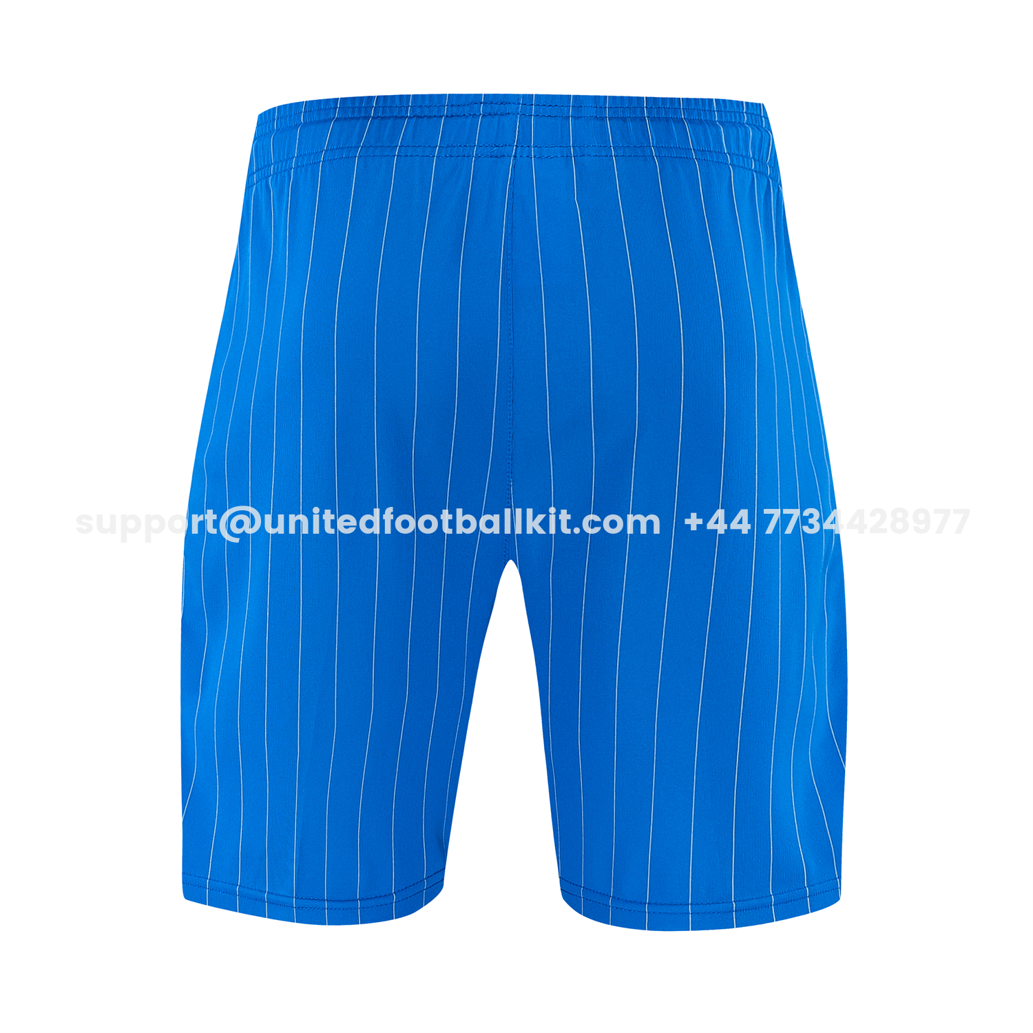 Unitedfootballkit.com | Real Madrid 25-26 Retro Style Vest Training Set - Blue With White Stripes Top & Pants -Customize Name, Number and Patch | Worldwide Shipping