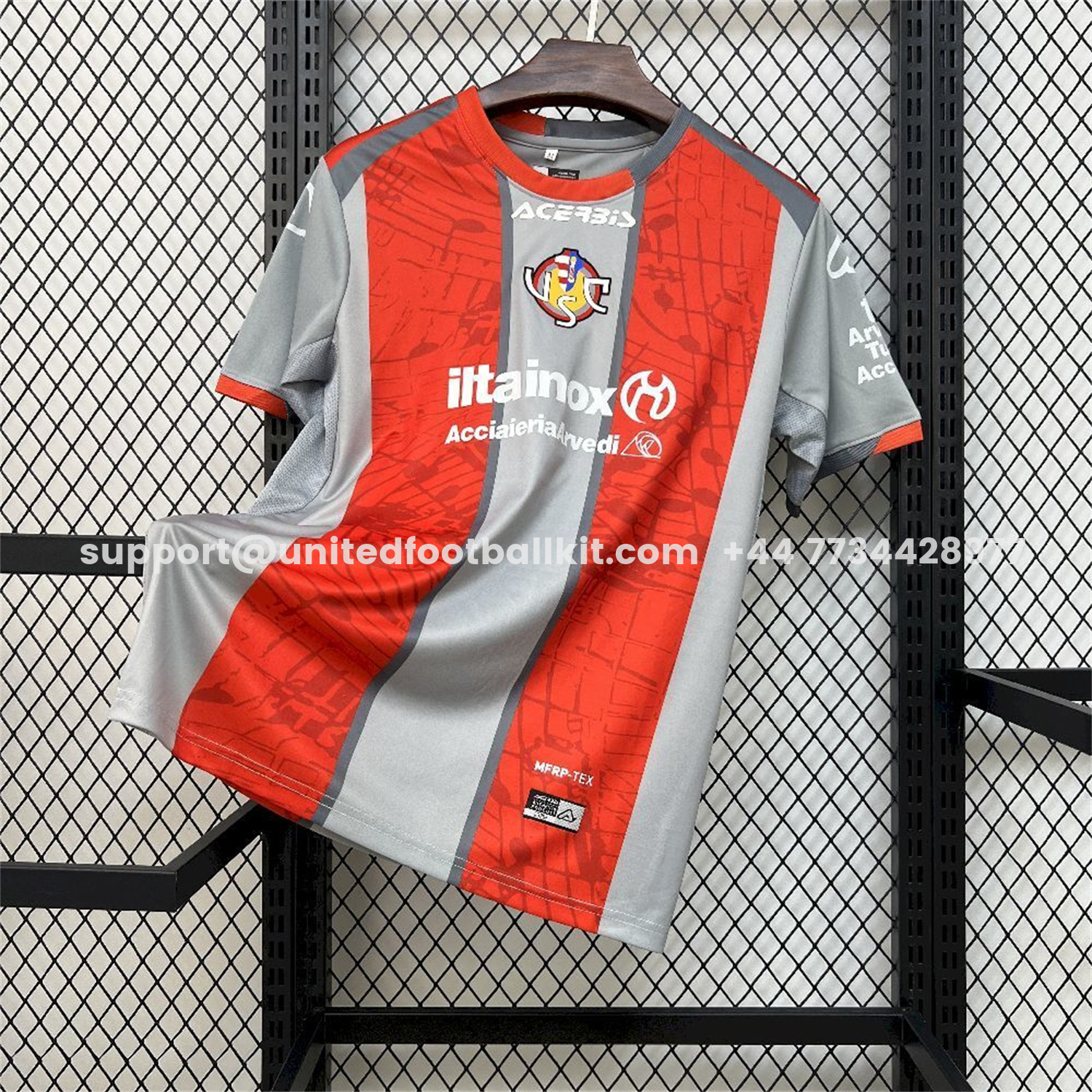 Unitedfootballkit.com | Cremonese 25-26 Home Jersey - Fans Version -Customize Name, Number and Patch | Worldwide Shipping
